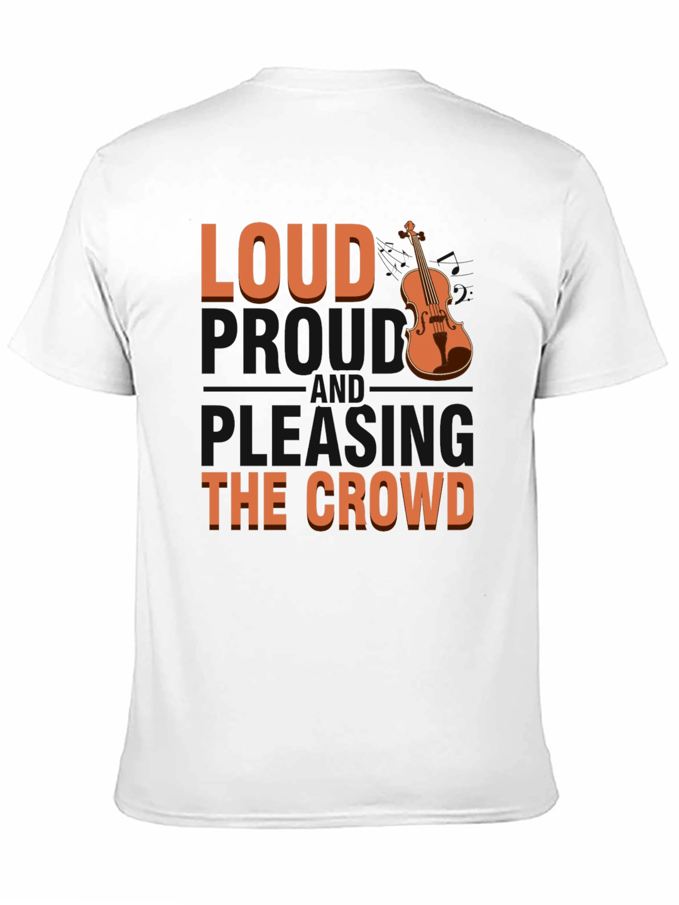 Loud Violinist Graphic Tee - Music Lover T-Shirt