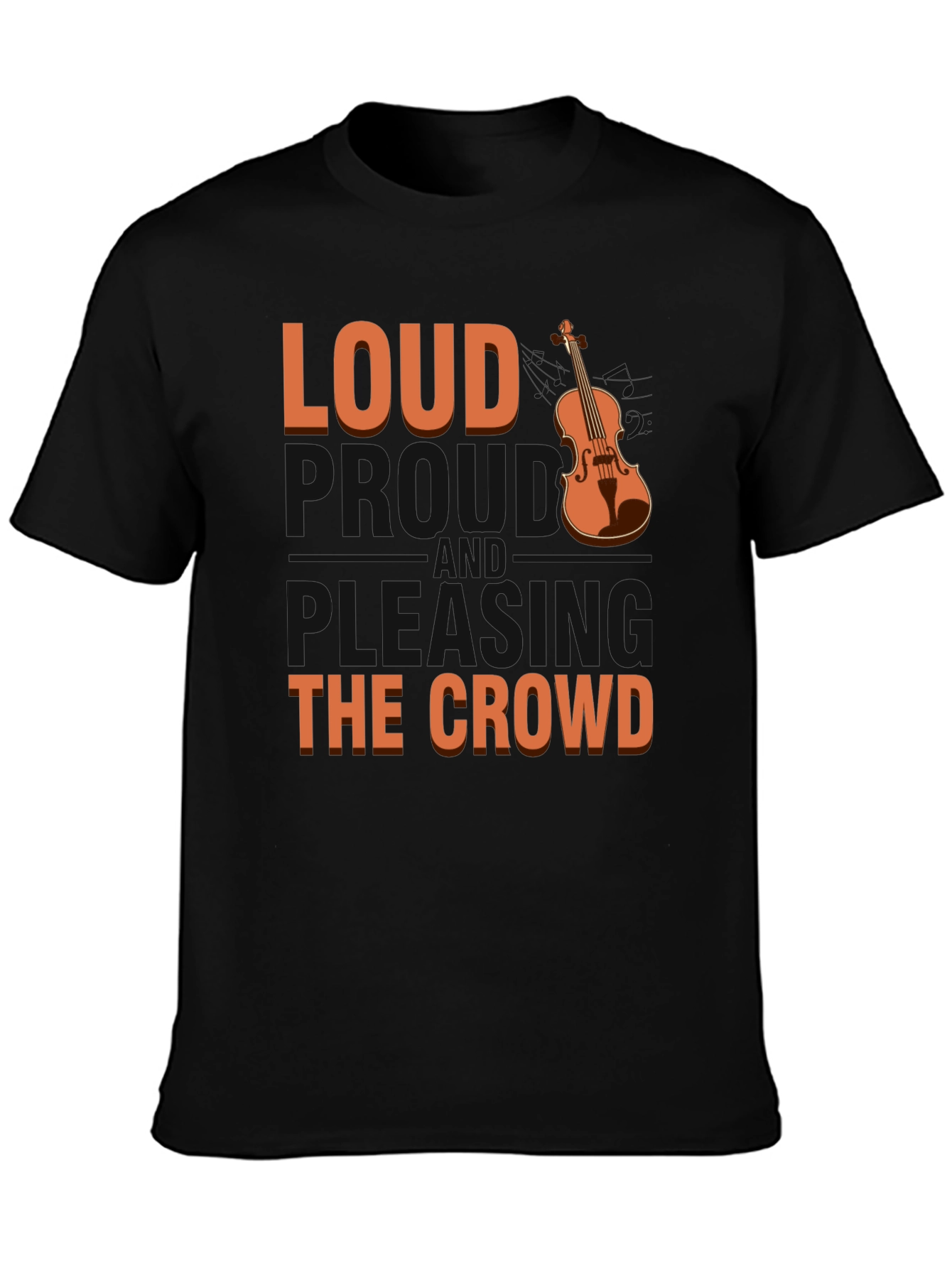 Loud Violinist Graphic Tee - Music Lover T-Shirt