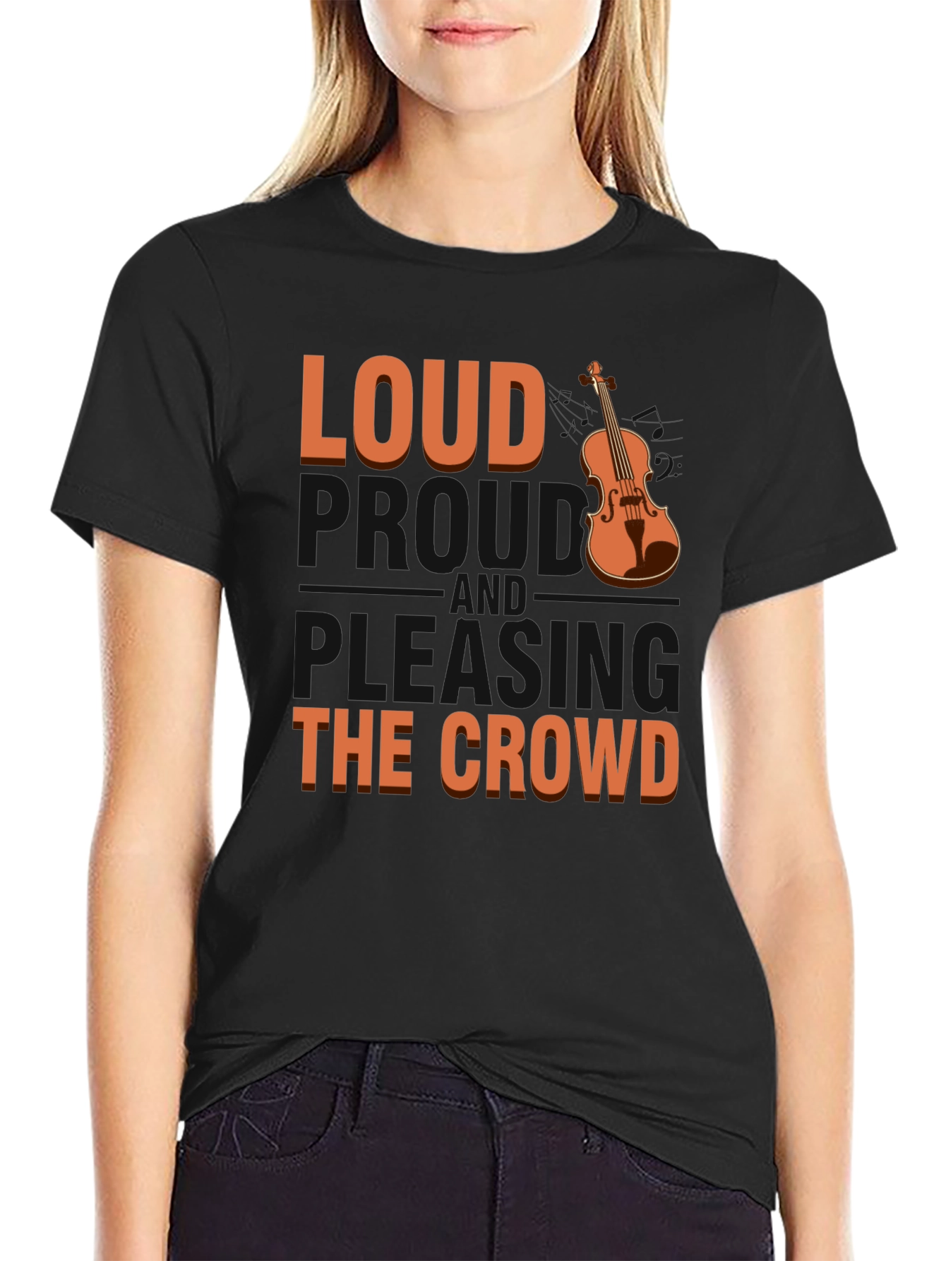 Loud Violinist Graphic Tee - Music Lover T-Shirt