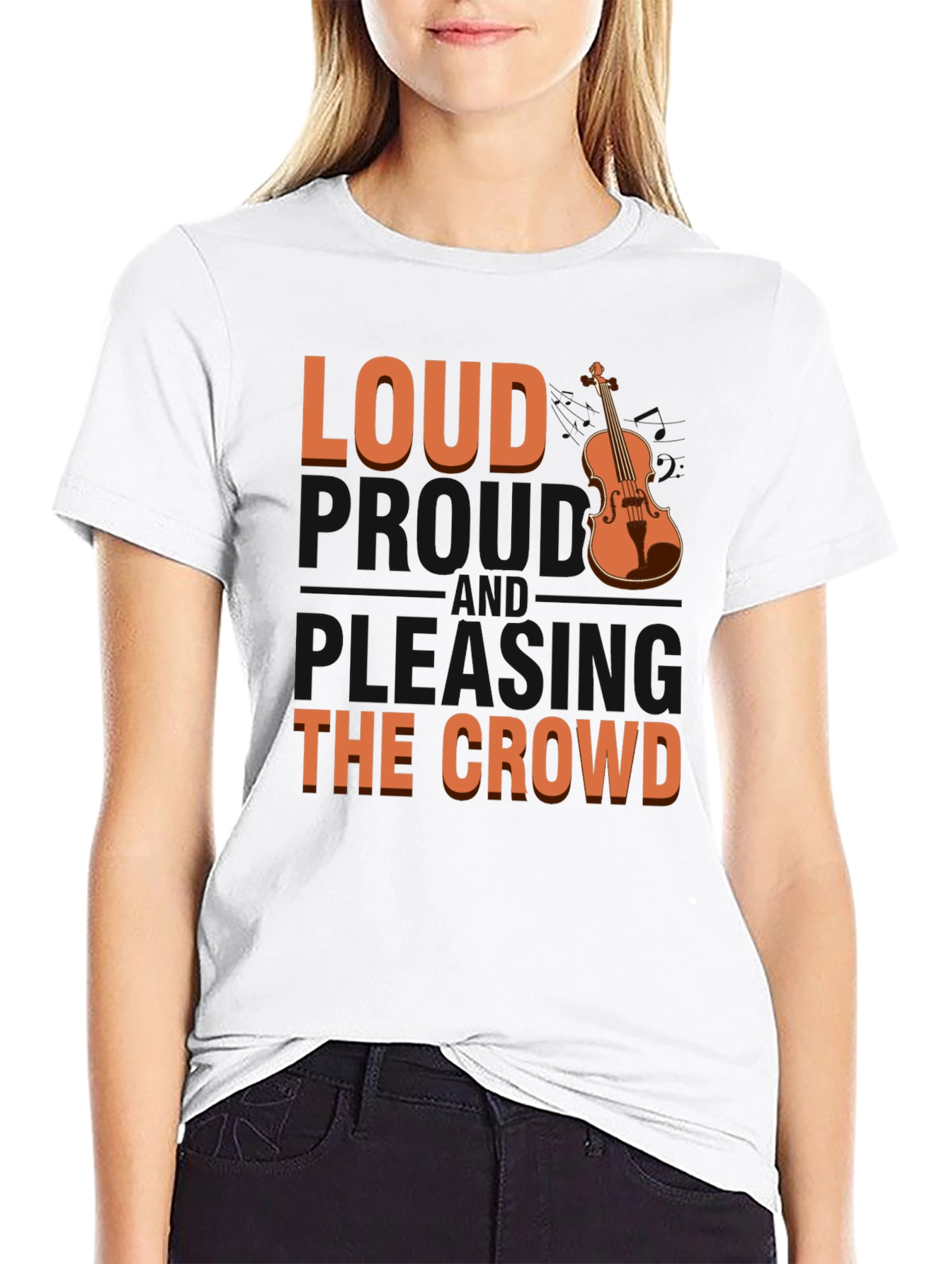 Loud Violinist Graphic Tee - Music Lover T-Shirt