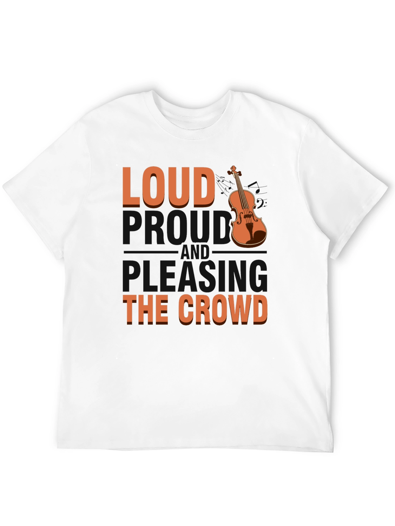 Loud Violinist Graphic Tee - Music Lover T-Shirt
