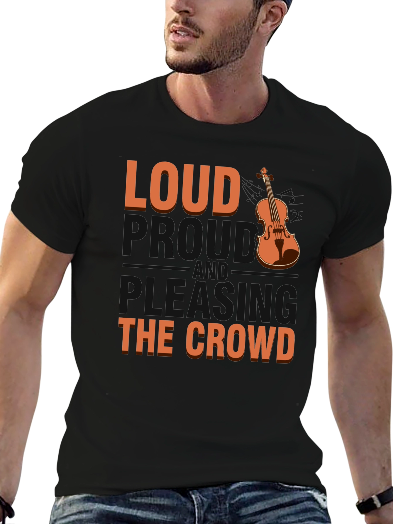 Loud Violinist Graphic Tee - Music Lover T-Shirt
