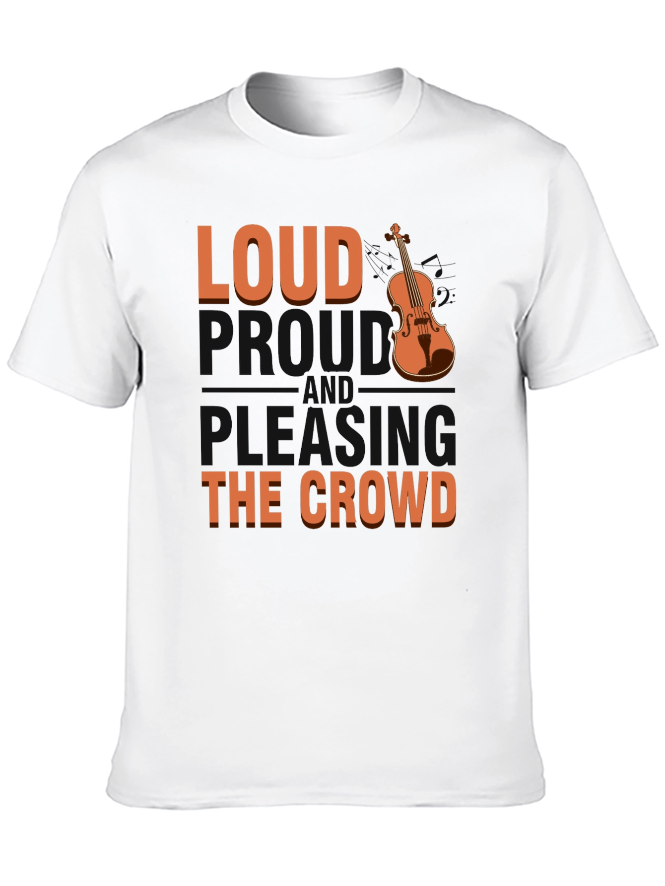 Loud Violinist Graphic Tee - Music Lover T-Shirt