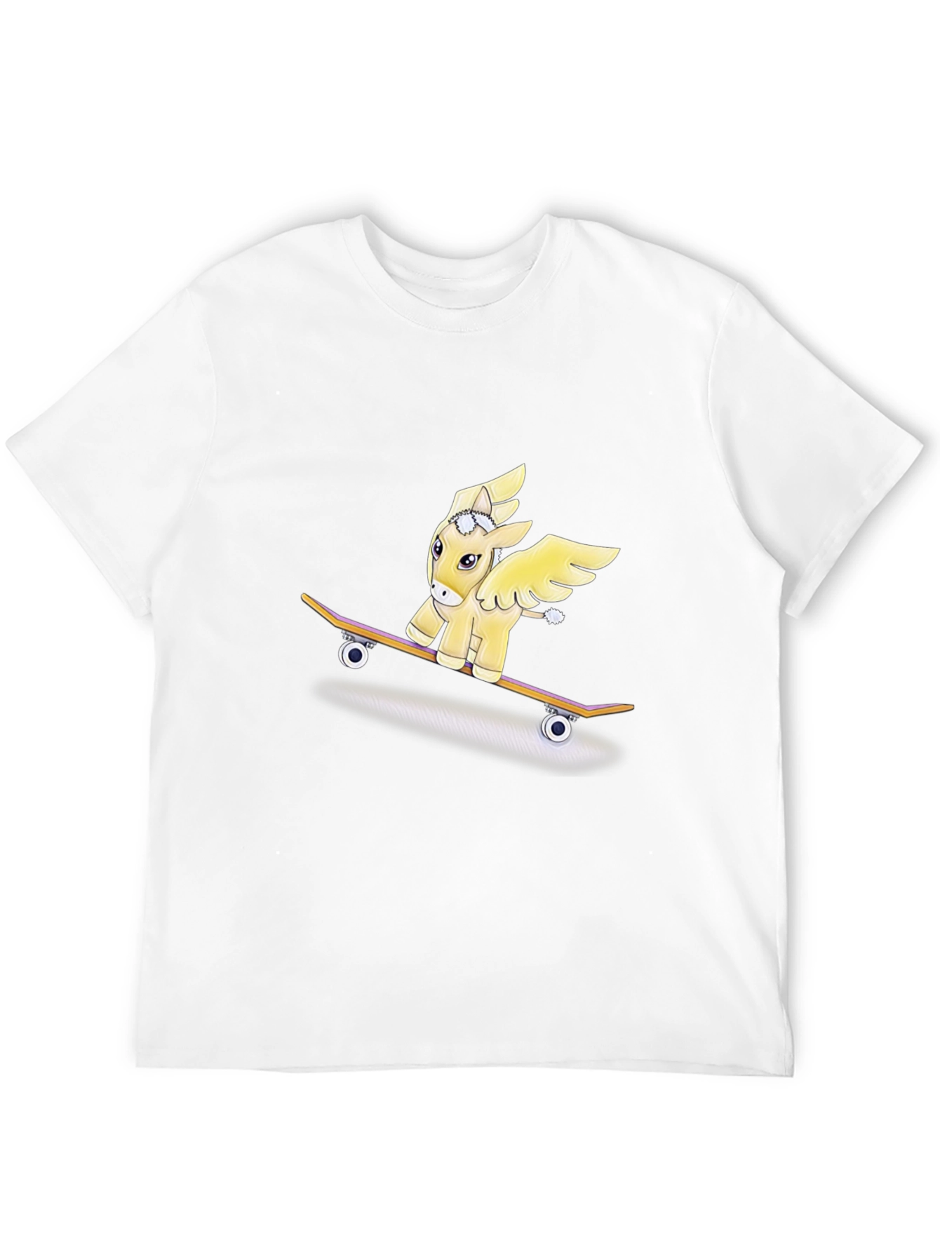 Pegasus Pony Skateboard Graphic T-Shirt