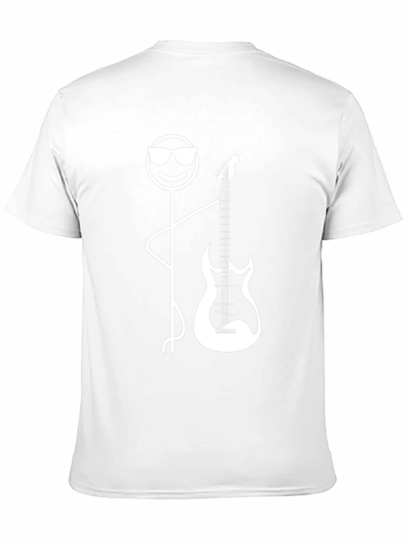 Cool Stick Figure Guitarist Graphic Tee