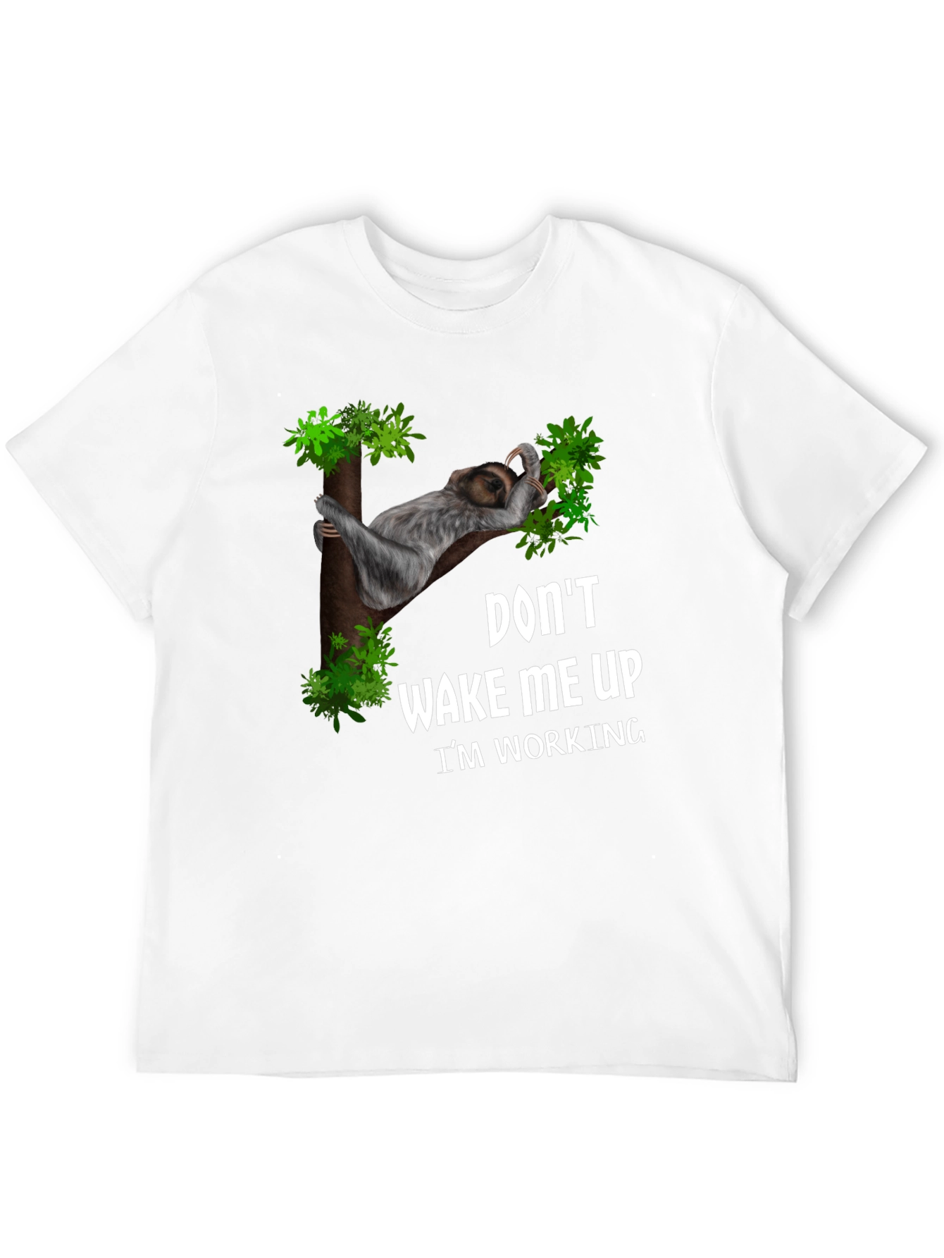 Funny Sloth Working T-Shirt: Dont Wake Me Up