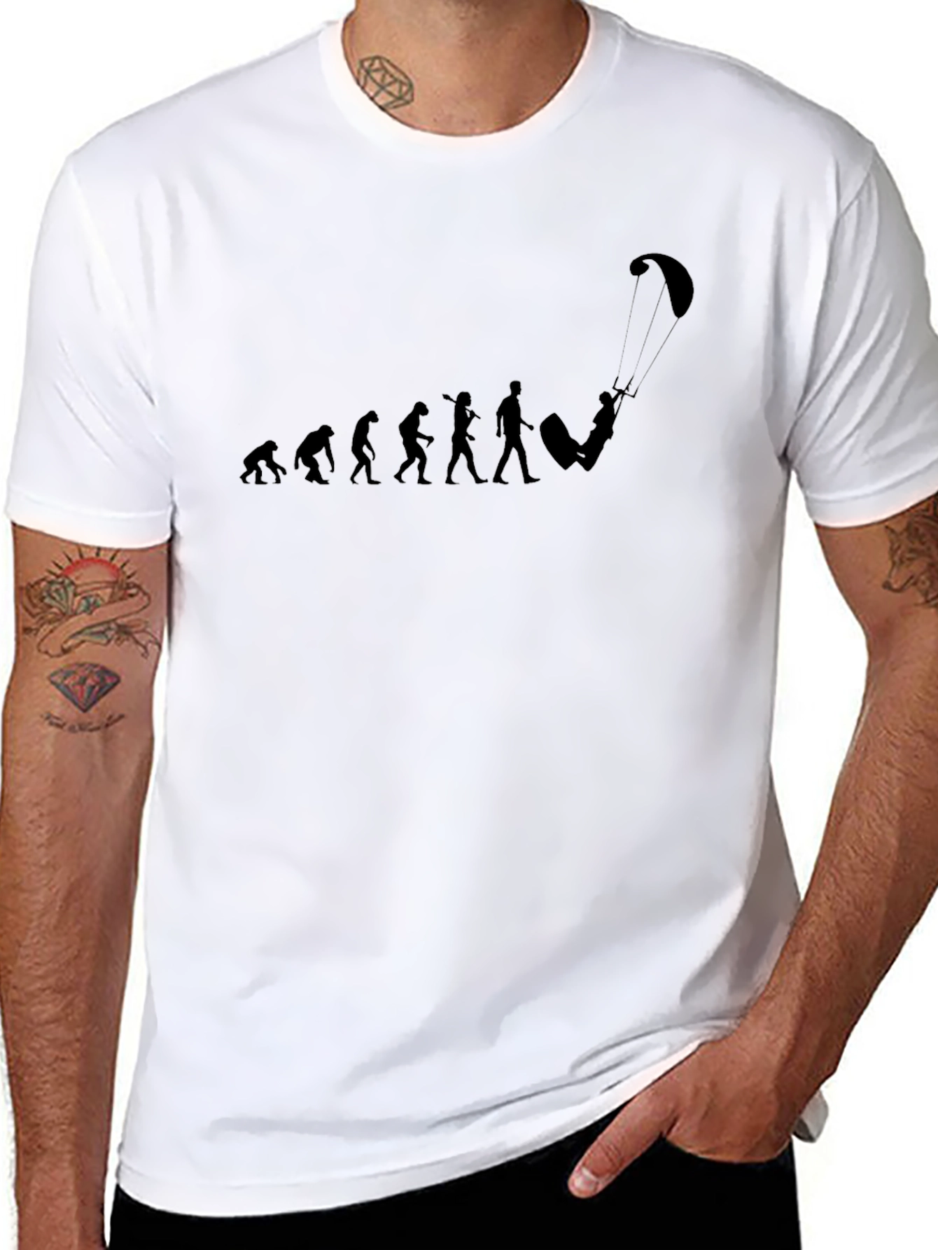 Evolution Kiteboarding T-Shirt - Black Graphic Tee