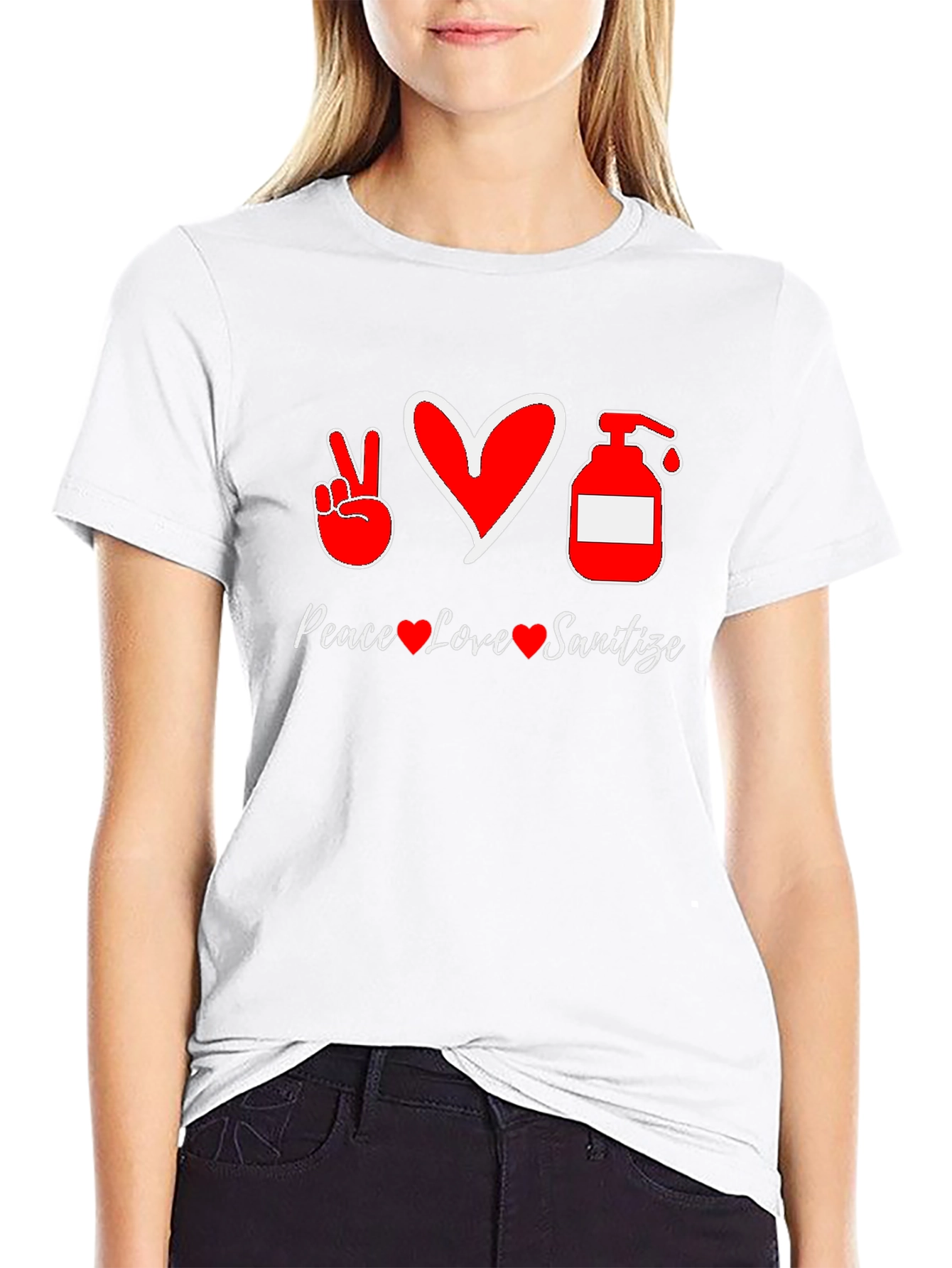 Peace Love Sanitize Graphic T-Shirt