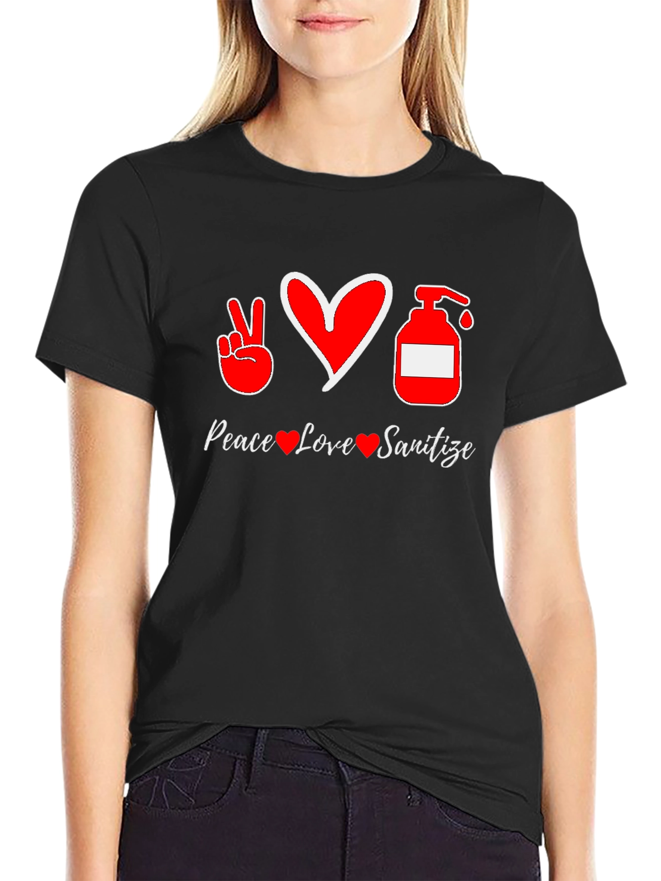 Peace Love Sanitize Graphic T-Shirt