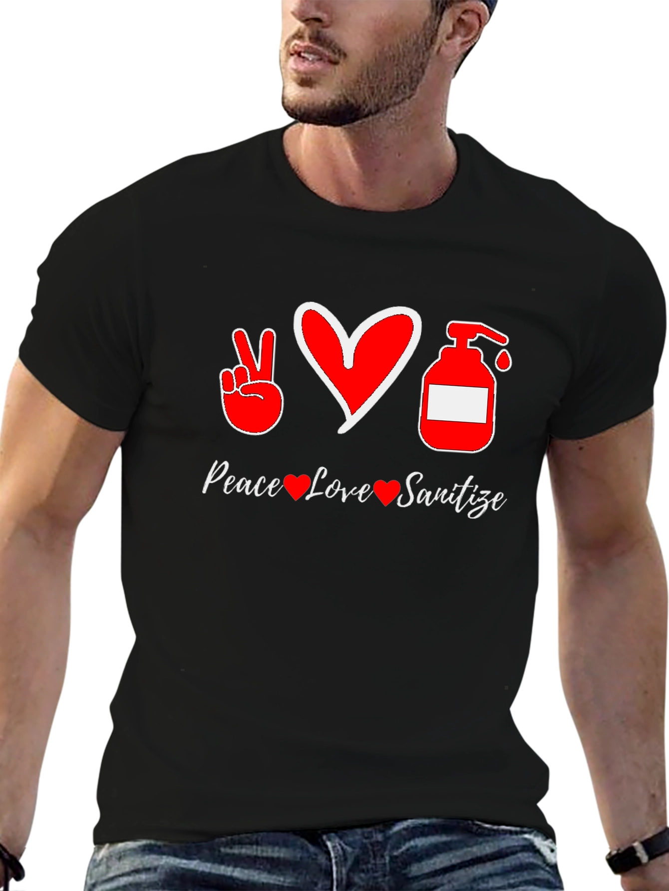 Peace Love Sanitize Graphic T-Shirt