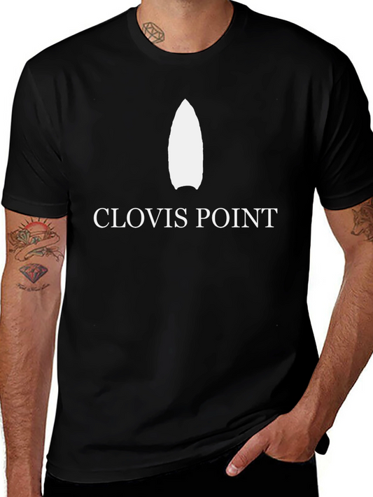 Clovis Point Graphic Tee - Black Cotton T-Shirt