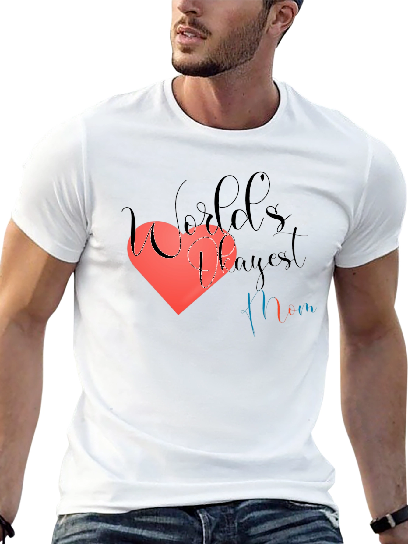 Worlds Okayest Mom Black T-Shirt