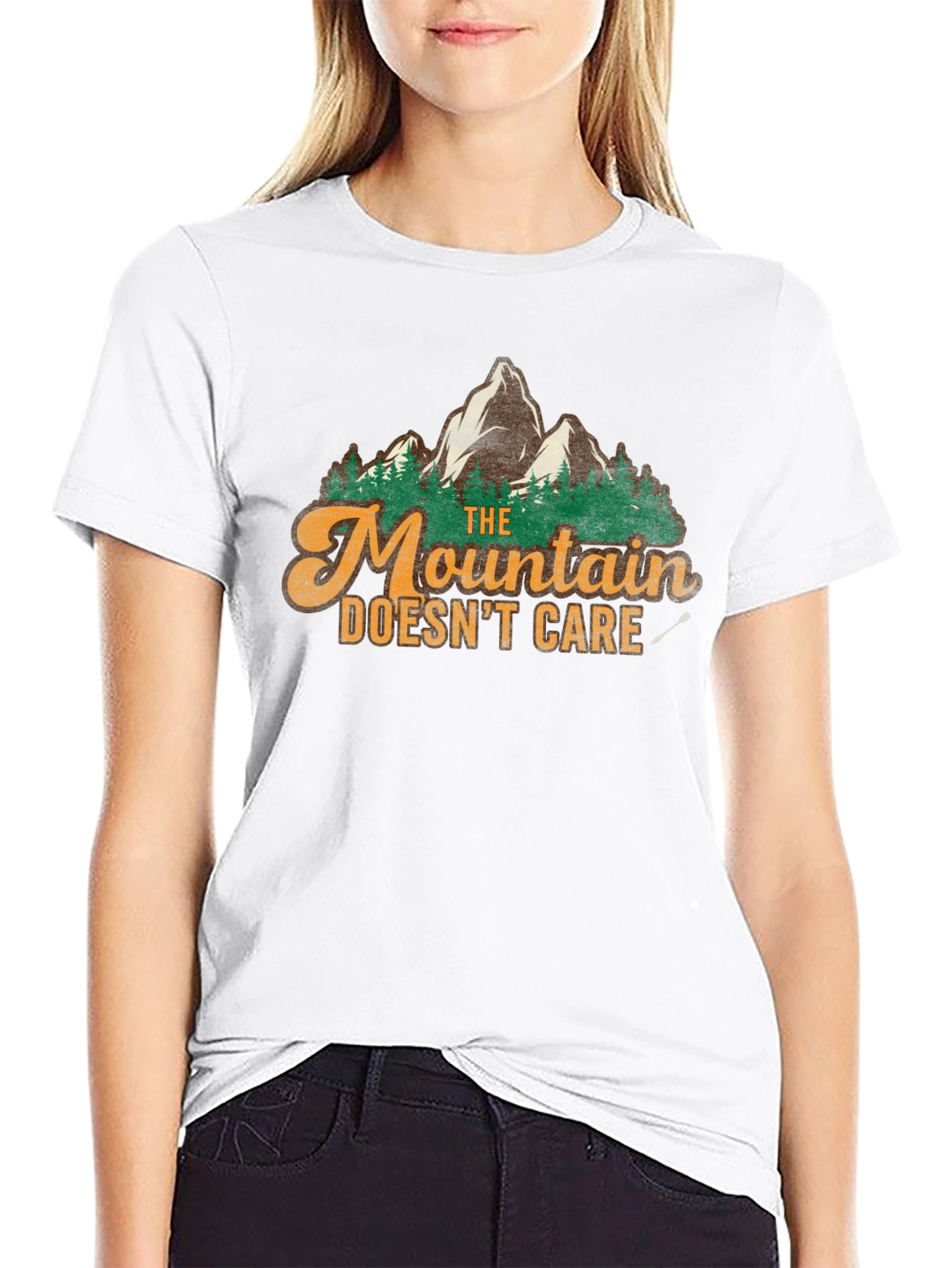 The Mountain Doesnt Care Graphic Tee