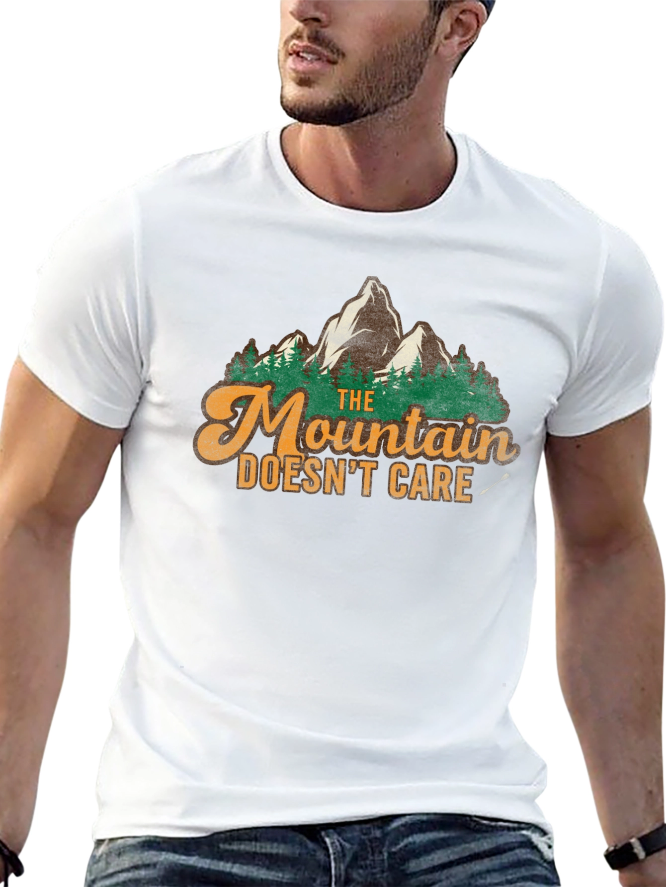 The Mountain Doesnt Care Graphic Tee