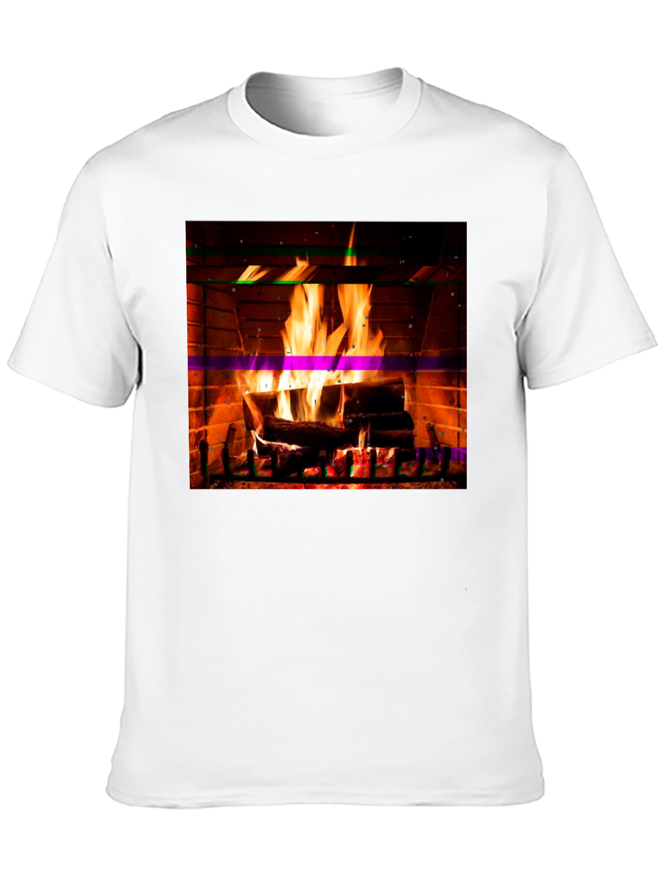 Cozy Fireplace Graphic T-Shirt