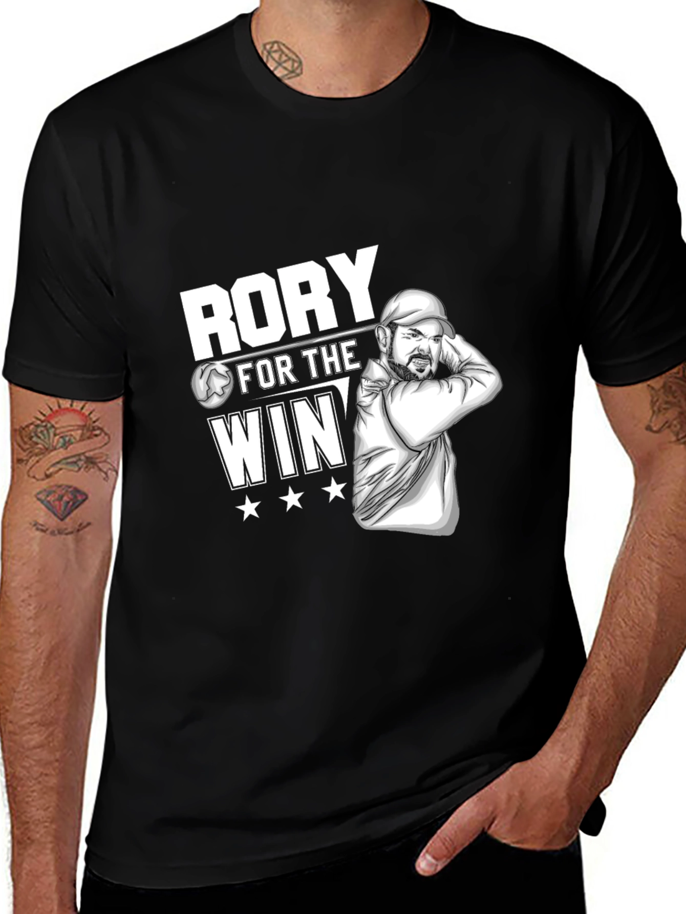 Rory For The Win Black T-Shirt