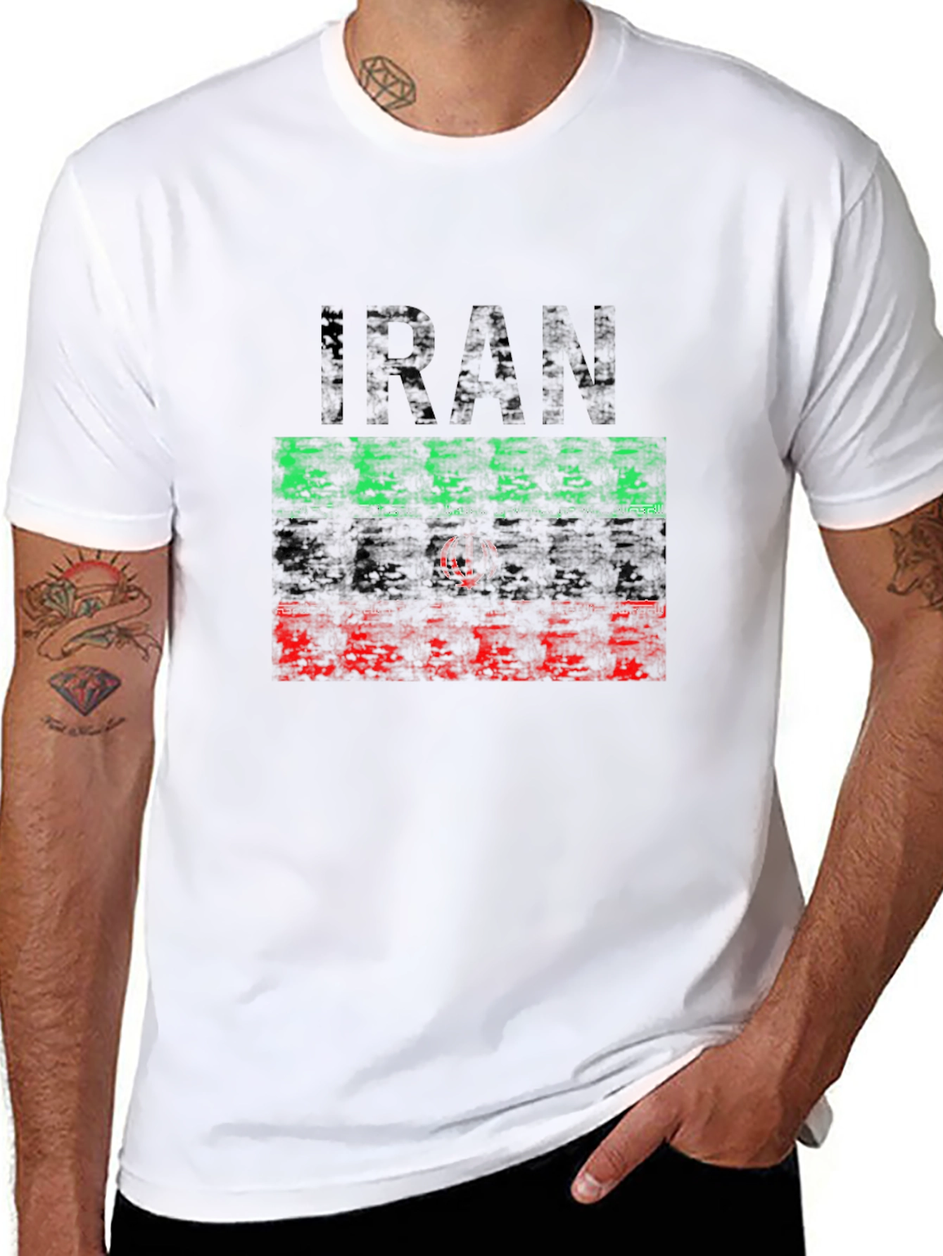 Iran Flag T-Shirt - Distressed Graphic Tee