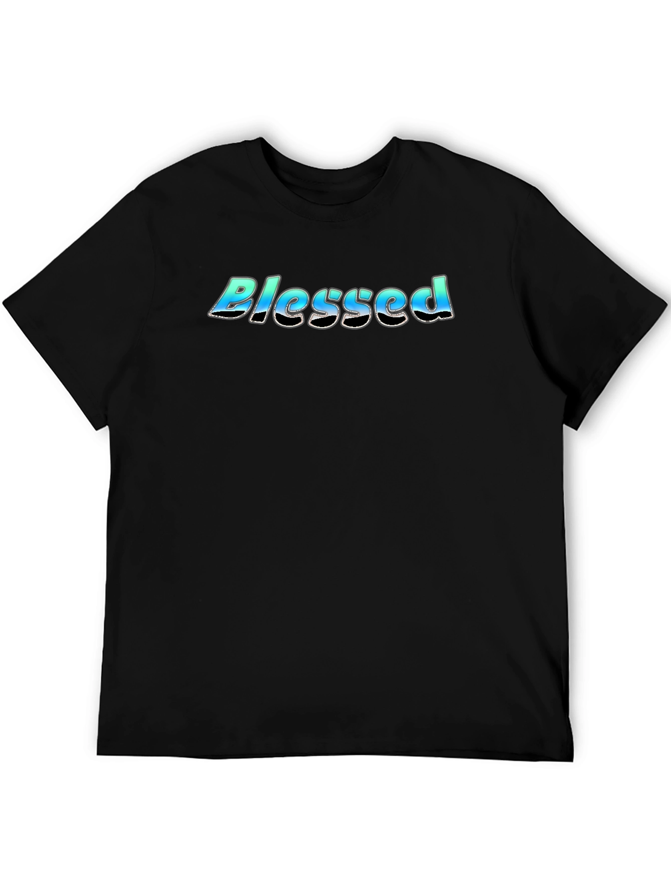 Blessed Graphic Print Black T-Shirt