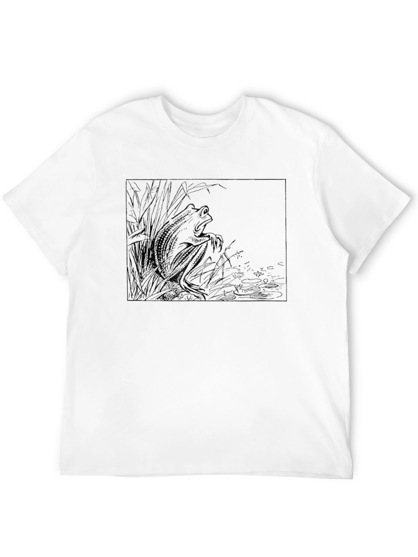 Mens Black Graphic T-Shirt - Alligator Design