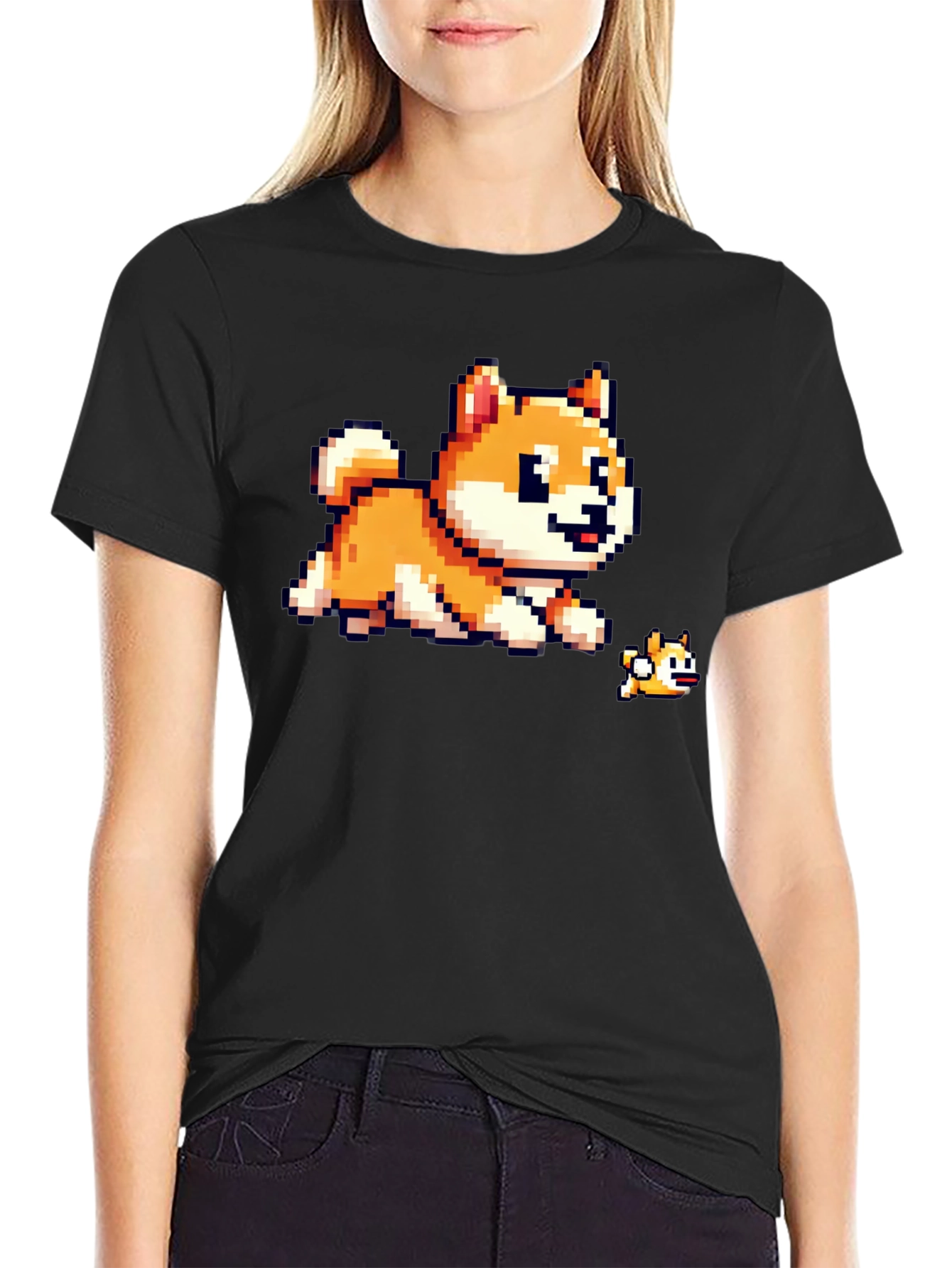 Pixel Dog T-Shirt - Shiba Inu