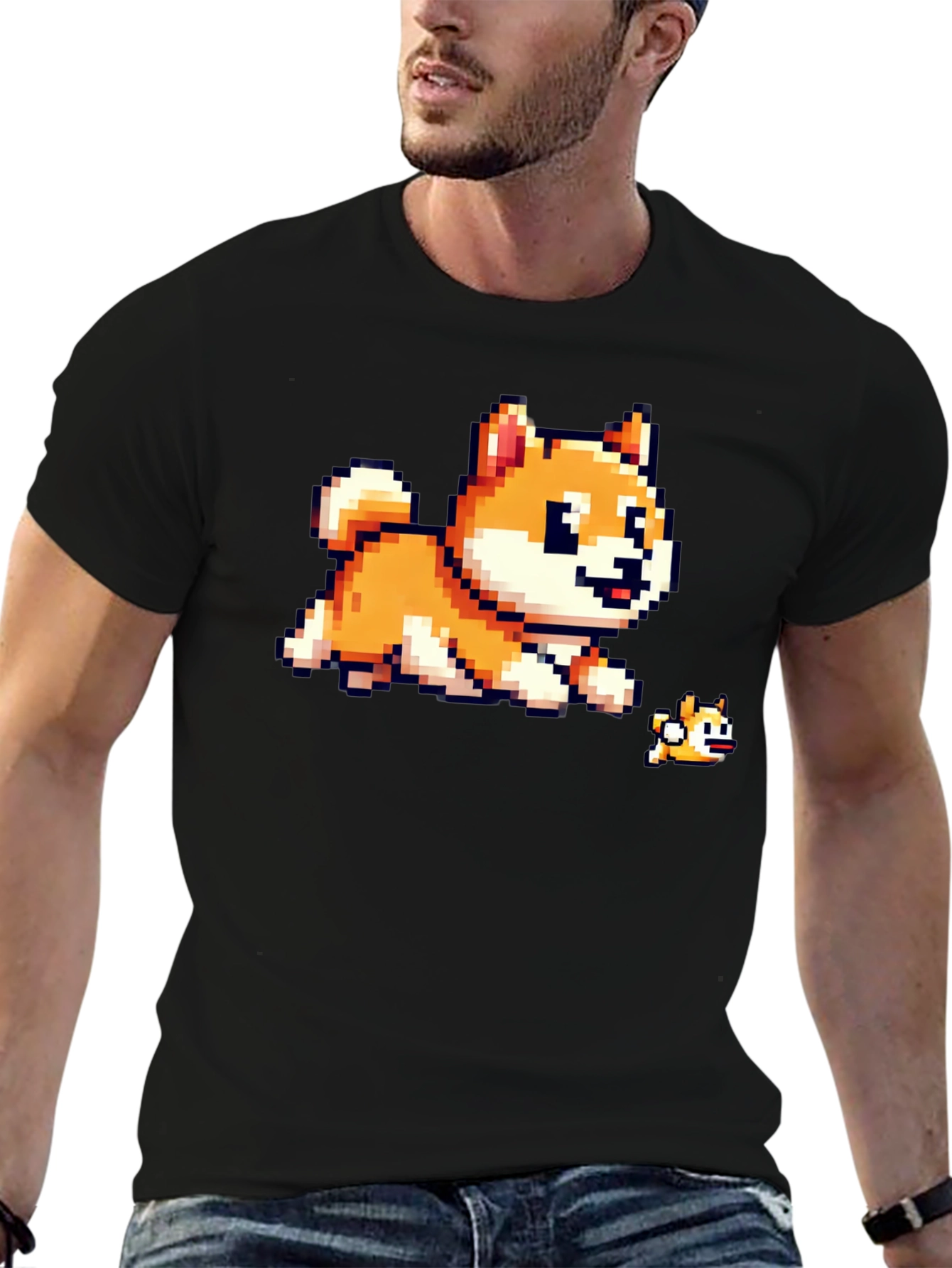 Pixel Dog T-Shirt - Shiba Inu