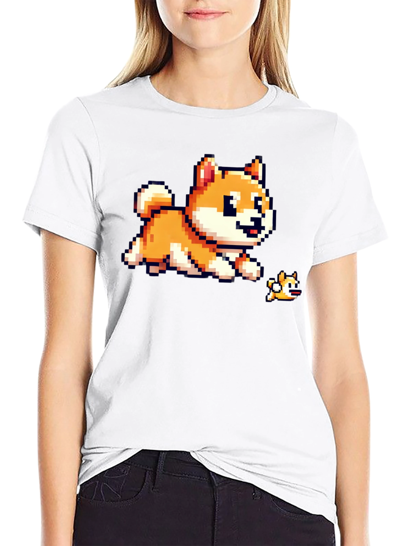 Pixel Dog T-Shirt - Shiba Inu