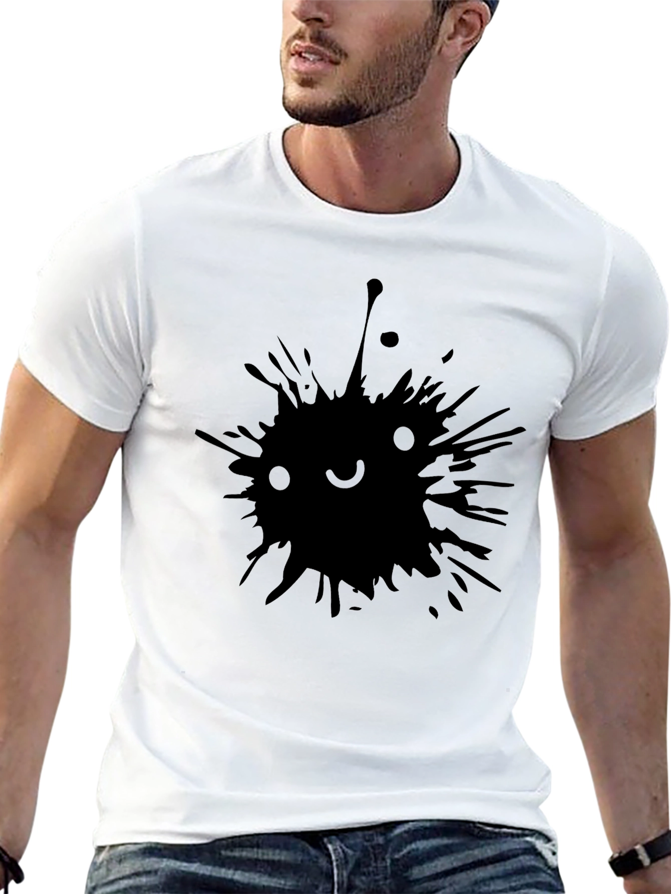 Abstract Ink Splatter Graphic Tee
