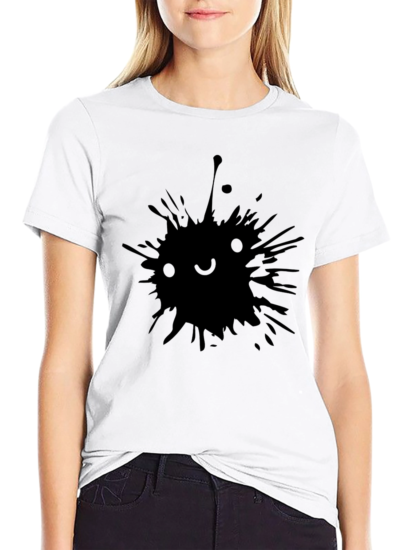 Abstract Ink Splatter Graphic Tee