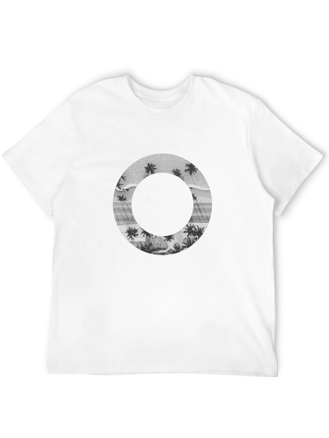 Tropical Circle Graphic Black T-Shirt