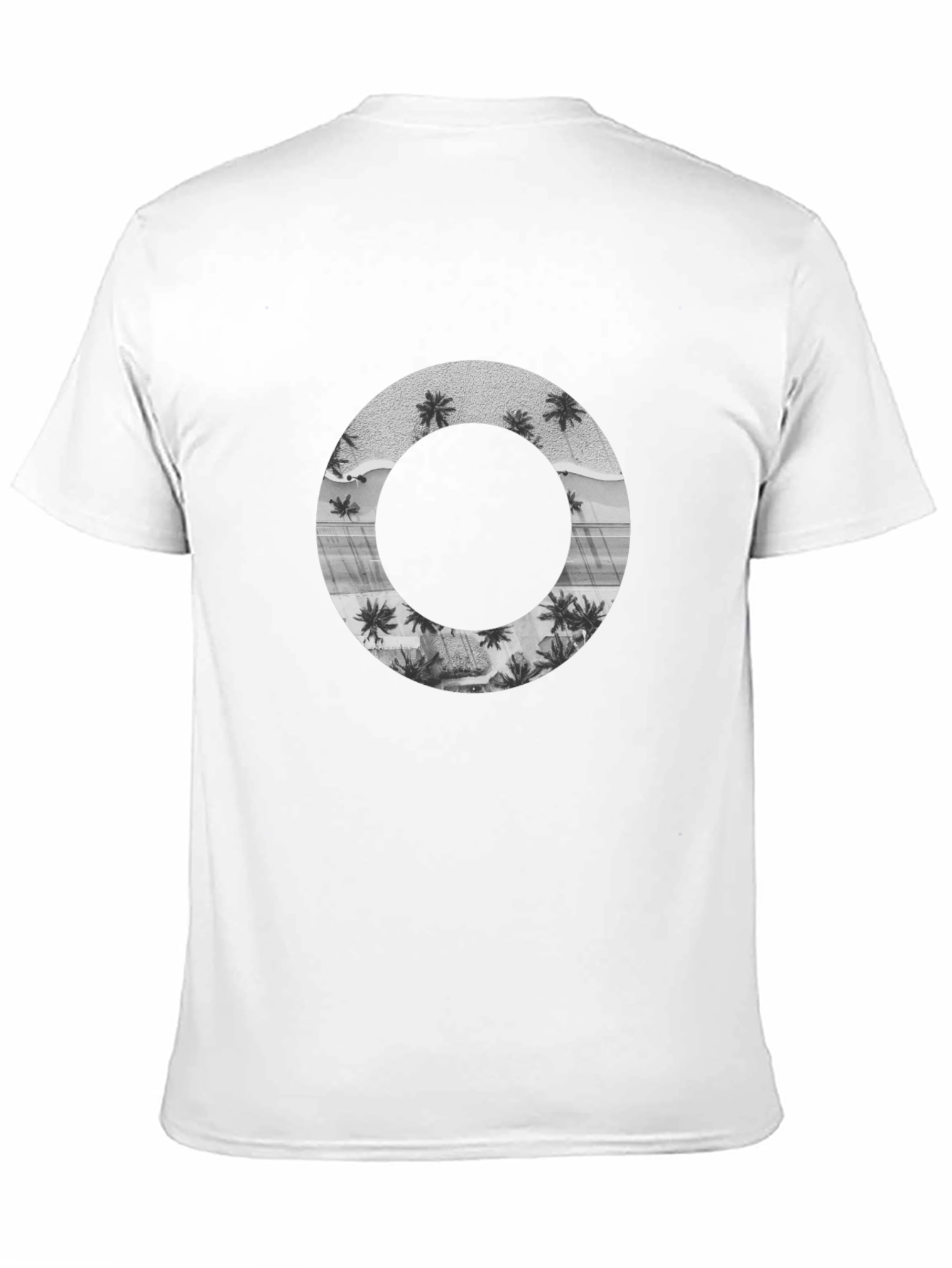 Tropical Circle Graphic Black T-Shirt