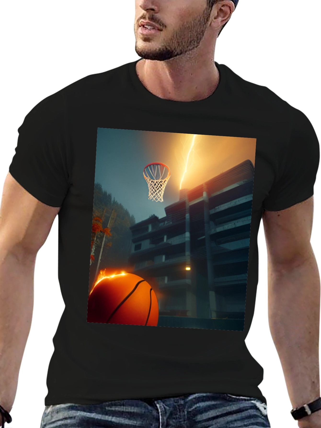 Basketball Lightning T-Shirt