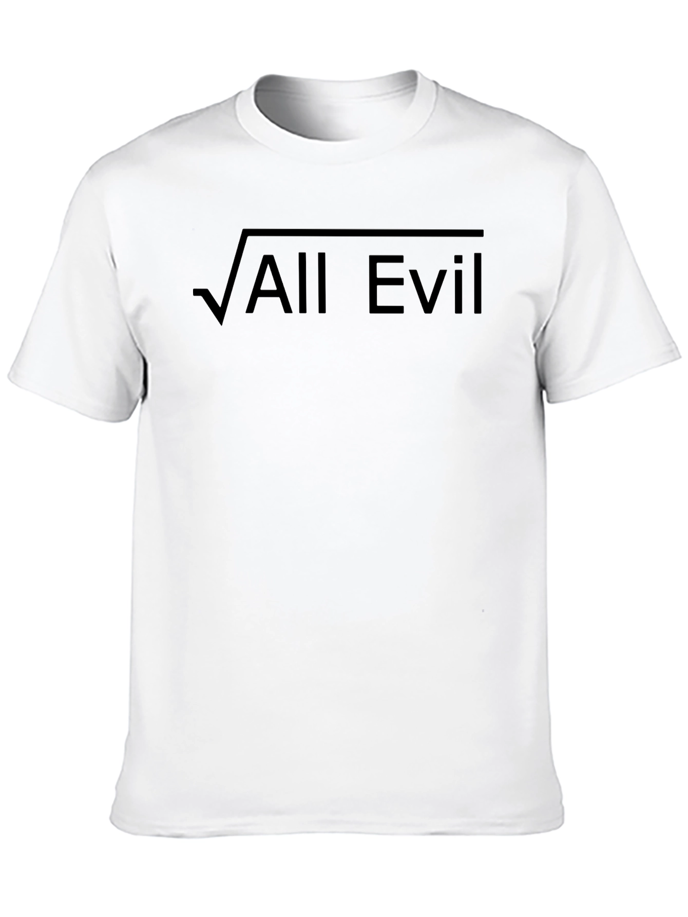 √All Evil Funny Math Pun Black T-Shirt