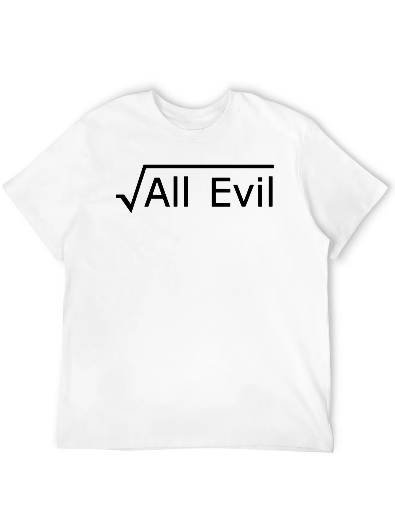 √All Evil Funny Math Pun Black T-Shirt