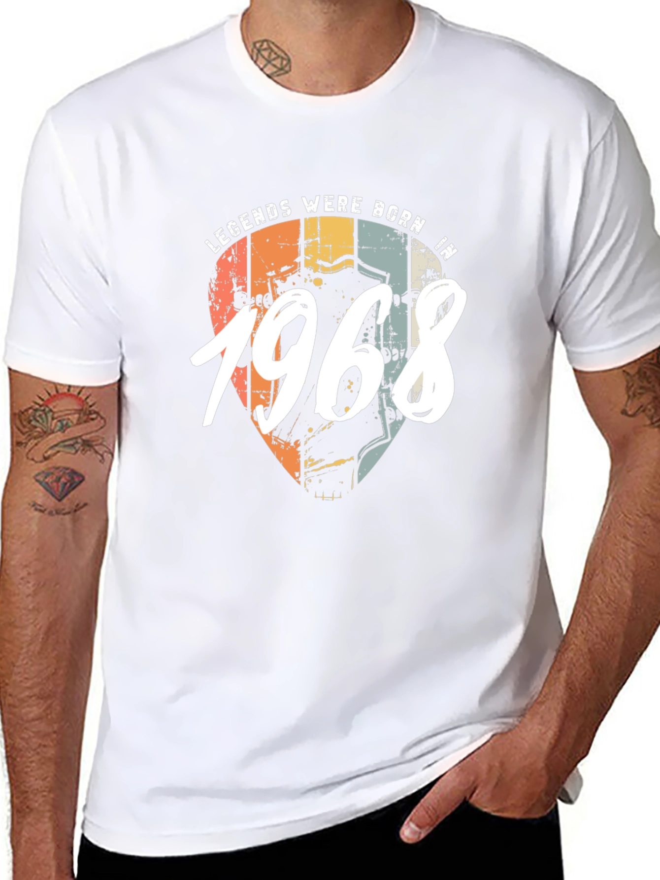 Legends Born In 1968 Black T-Shirt