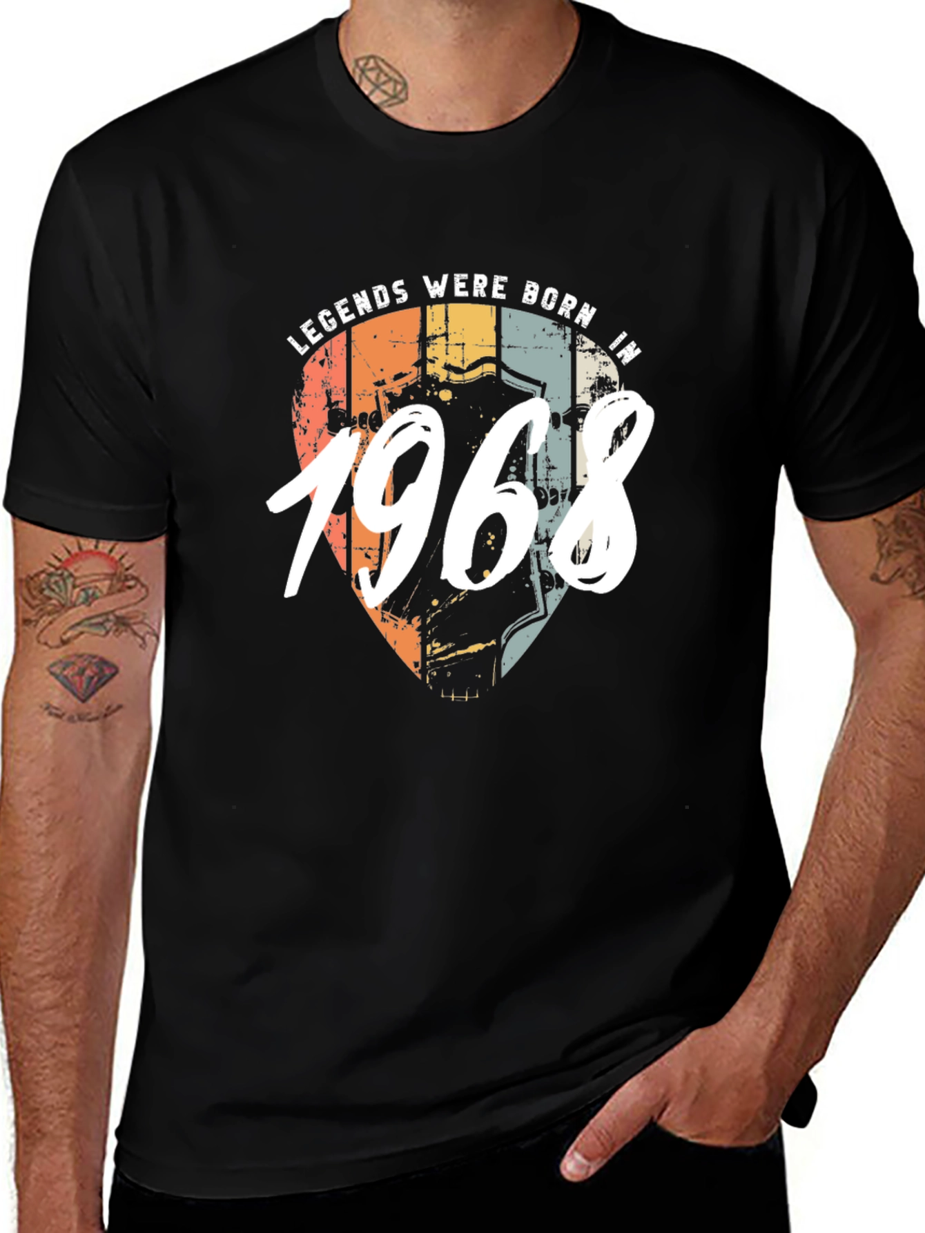 Legends Born In 1968 Black T-Shirt