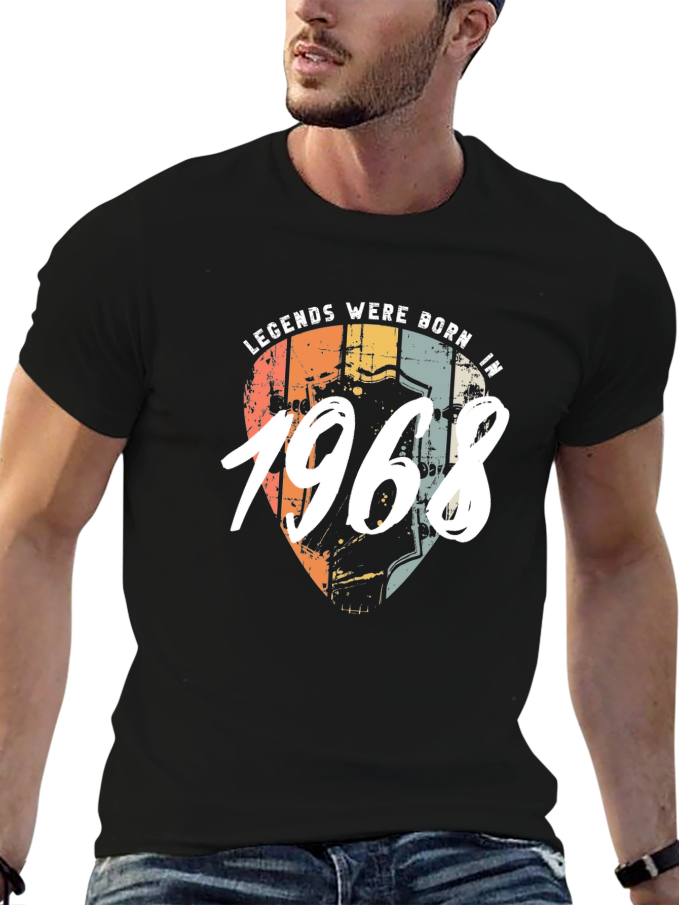 Legends Born In 1968 Black T-Shirt