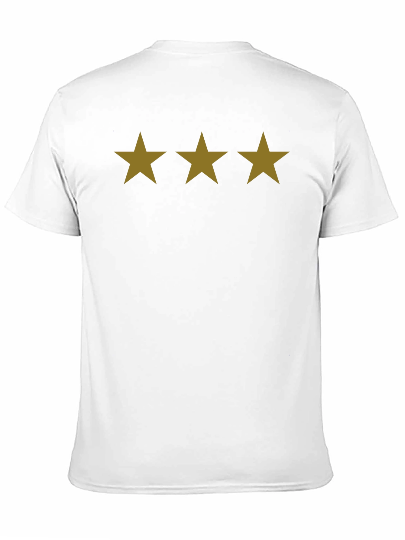 Three Star Black T-Shirt - Casual Cotton Tee