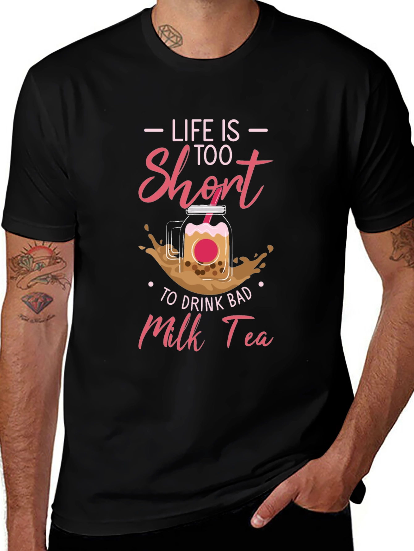 Life Is Too Short Milk Tea T-Shirt