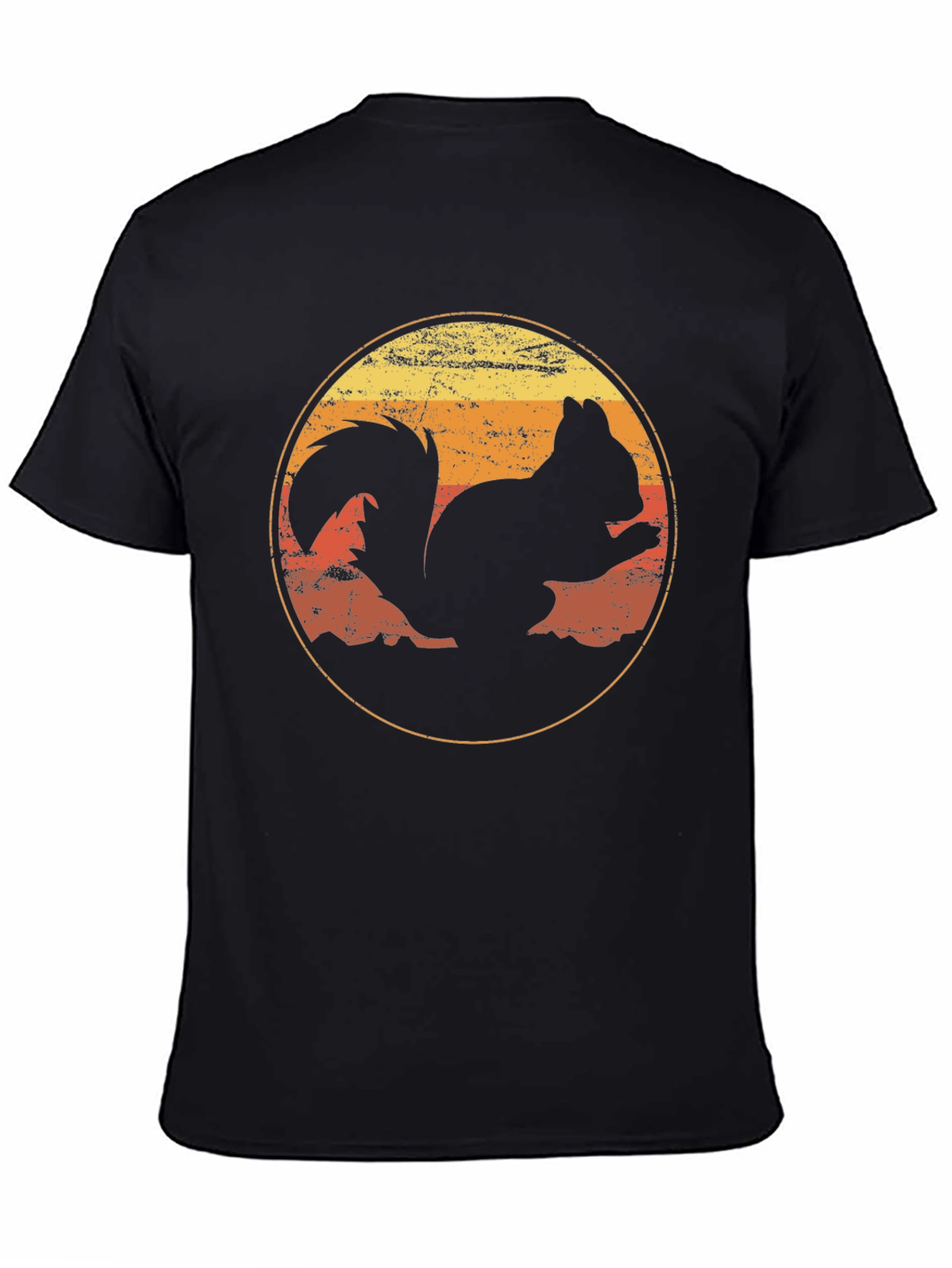 Retro Squirrel Graphic Tee - Classic Crew Neck T-Shirt