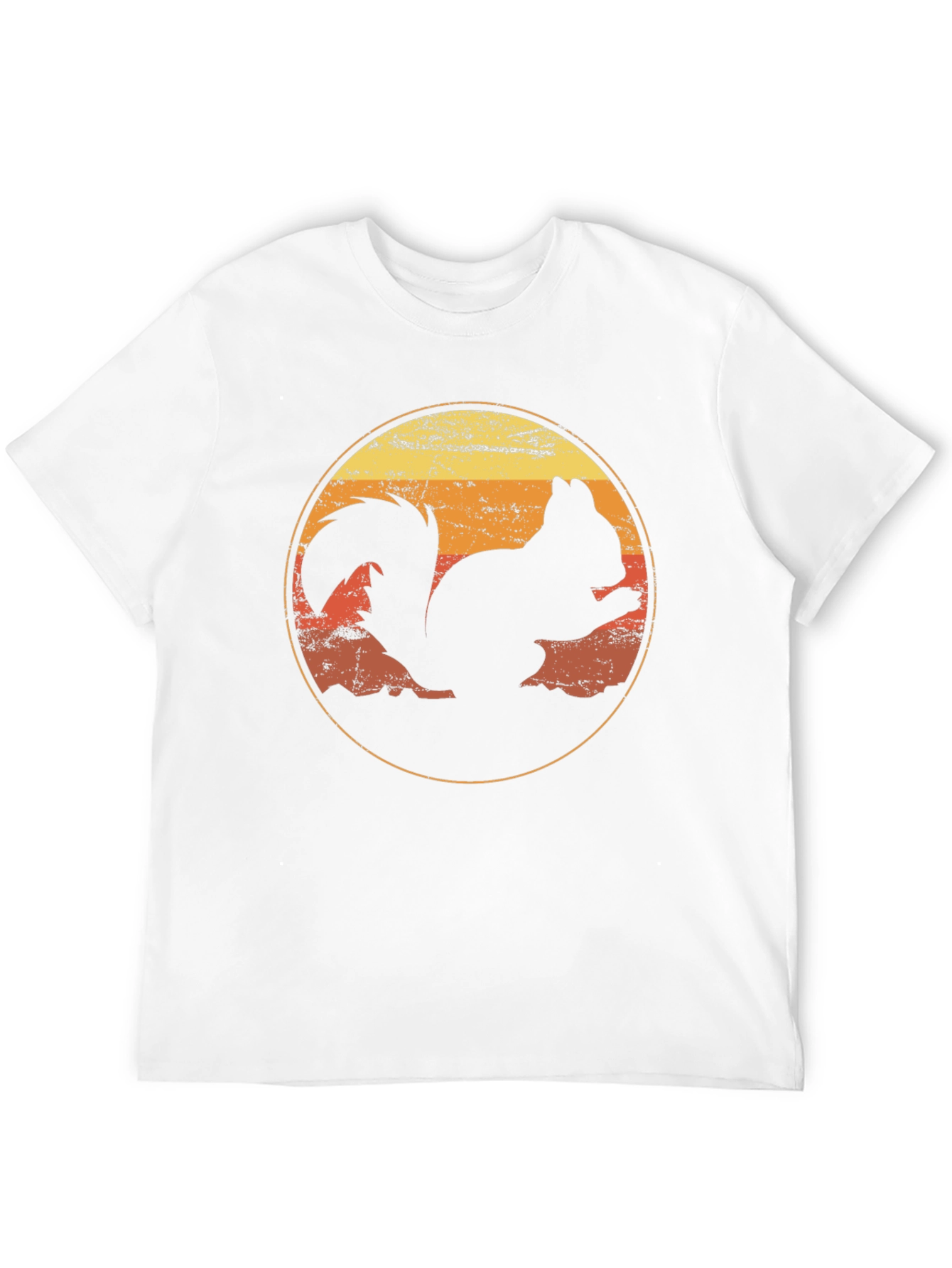 Retro Squirrel Graphic Tee - Classic Crew Neck T-Shirt