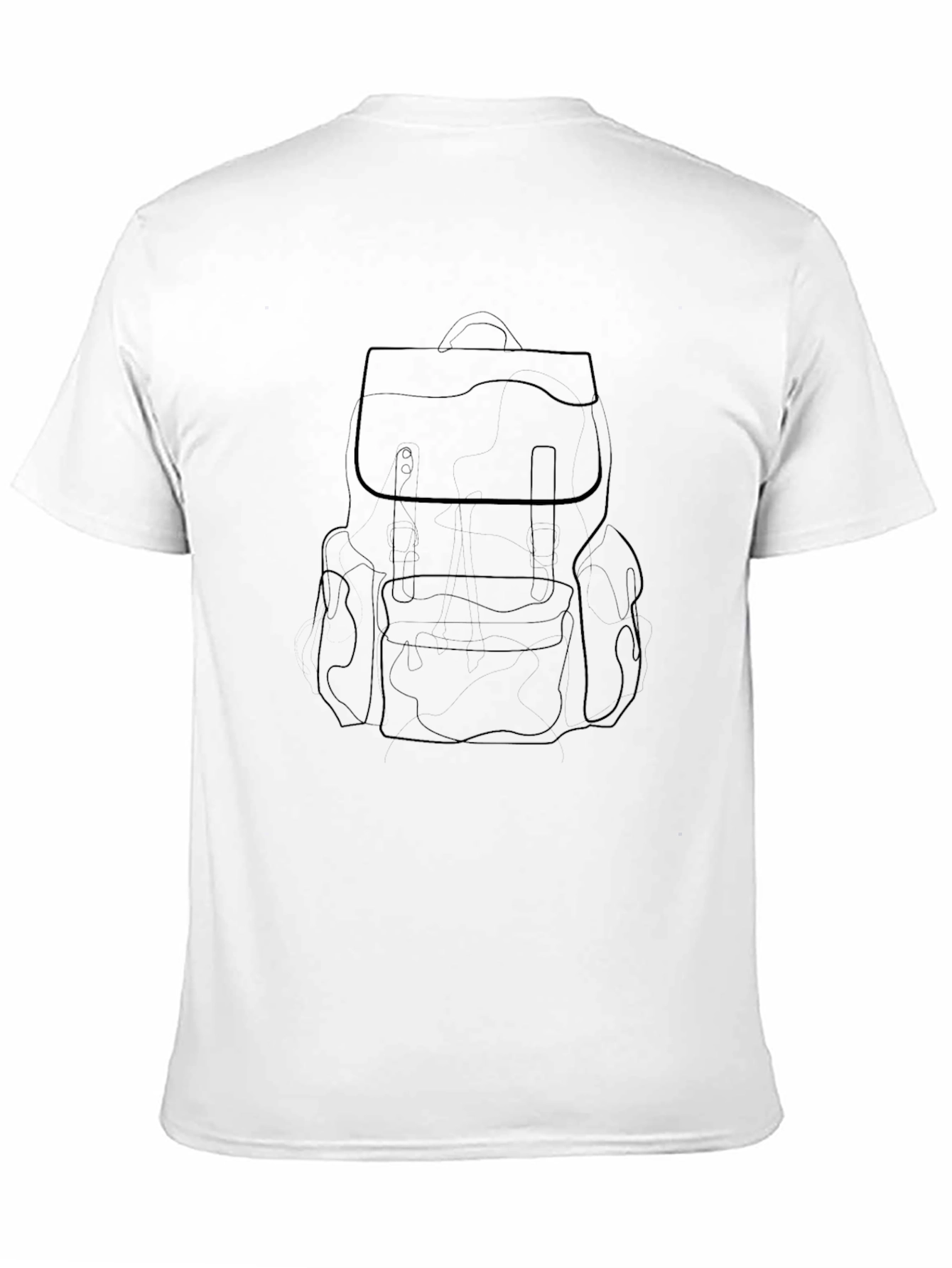 Black Backpack Graphic Tee - Minimalist Style