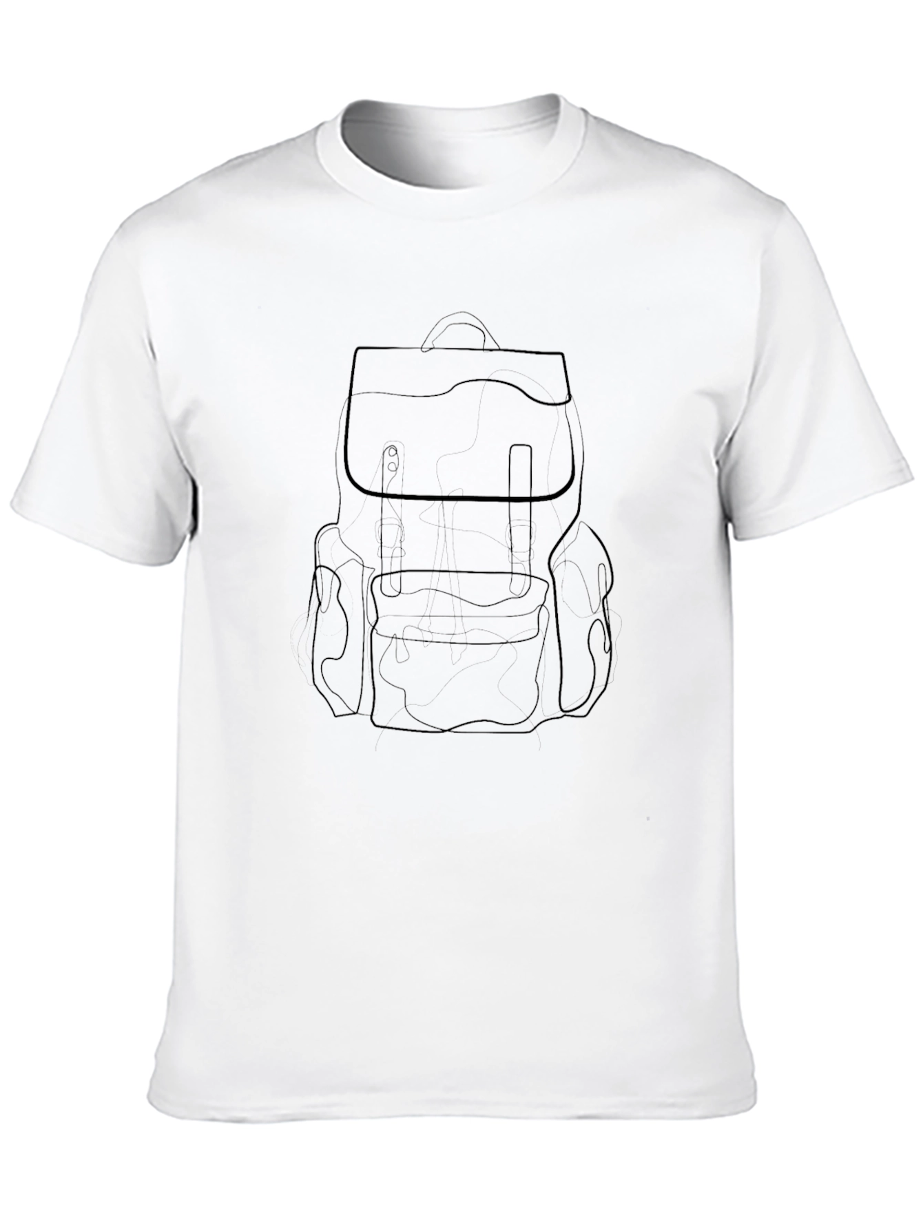 Black Backpack Graphic Tee - Minimalist Style