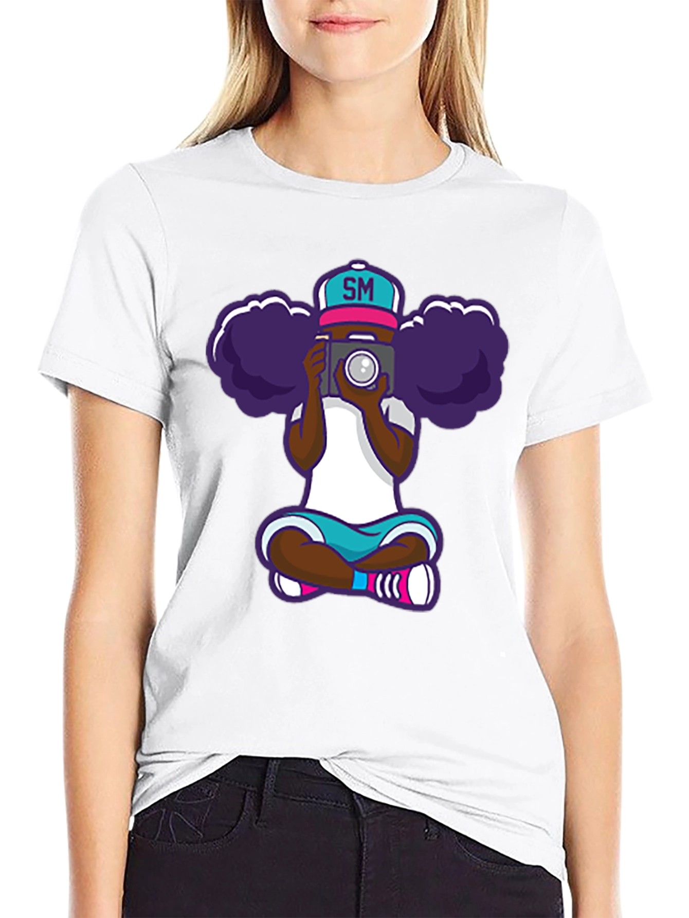 Cartoon Photographer Graphic T-Shirt
