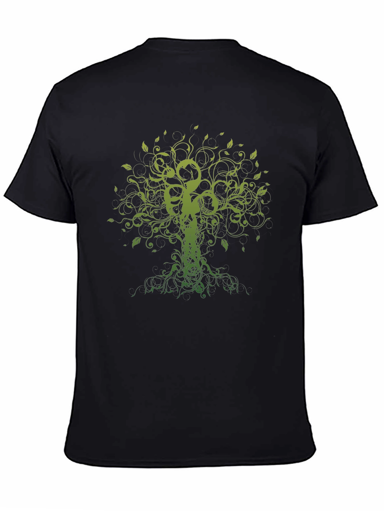 Unique Tree of Life Graphic Tee - Black