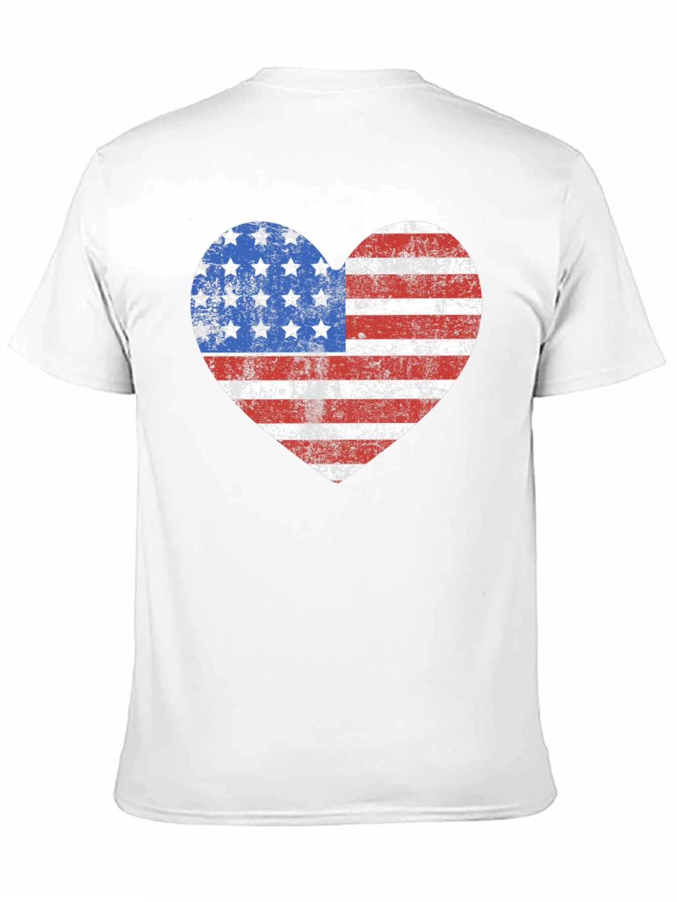 American Flag Heart Graphic T-Shirt