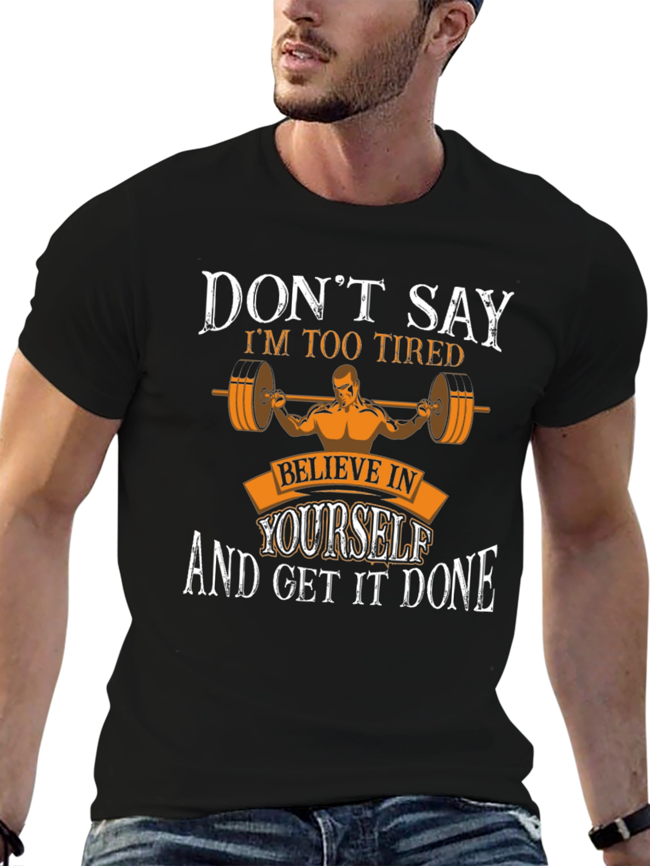 Motivational Workout T-Shirt - Believe in Yourself