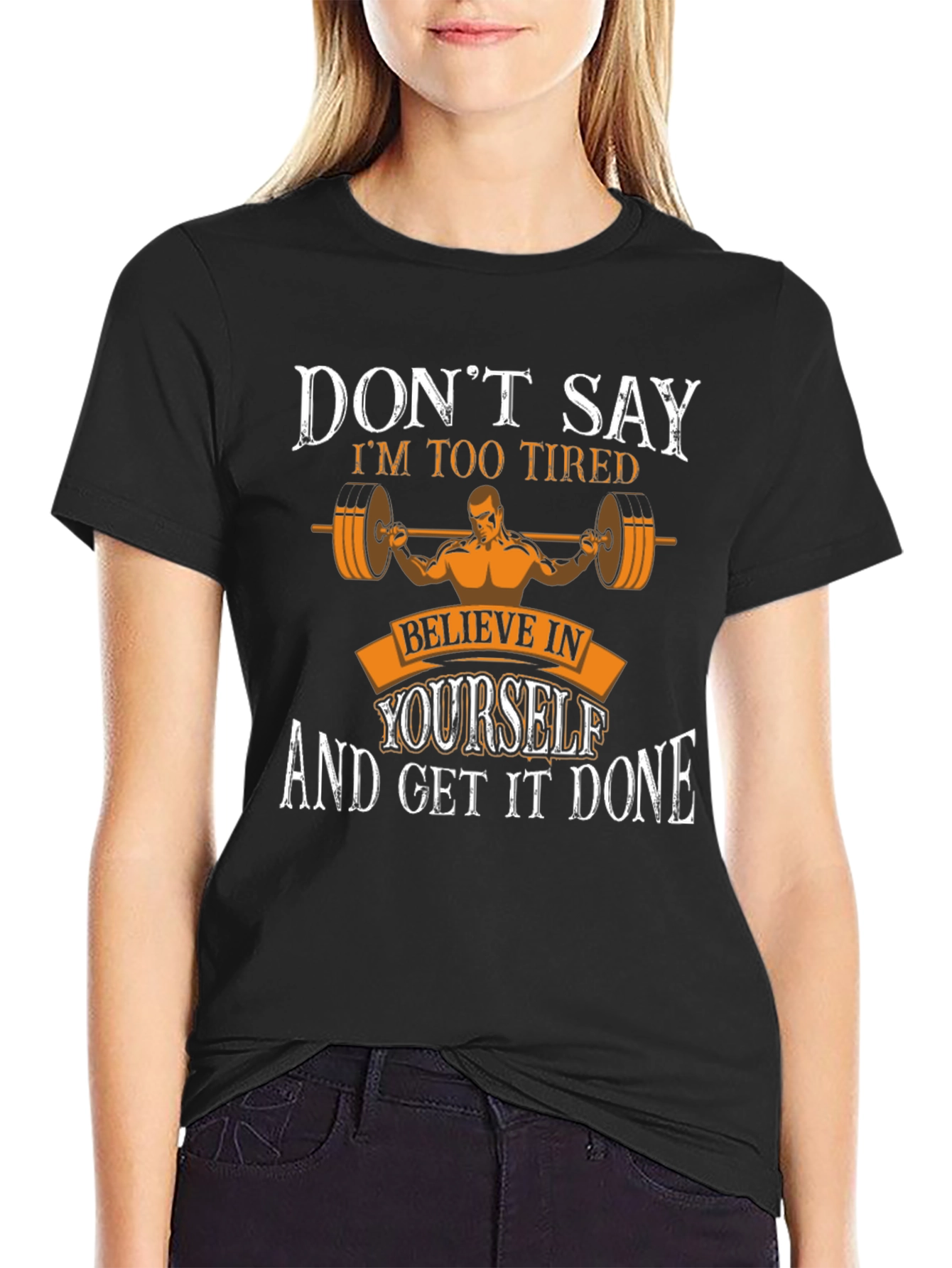 Motivational Workout T-Shirt - Believe in Yourself
