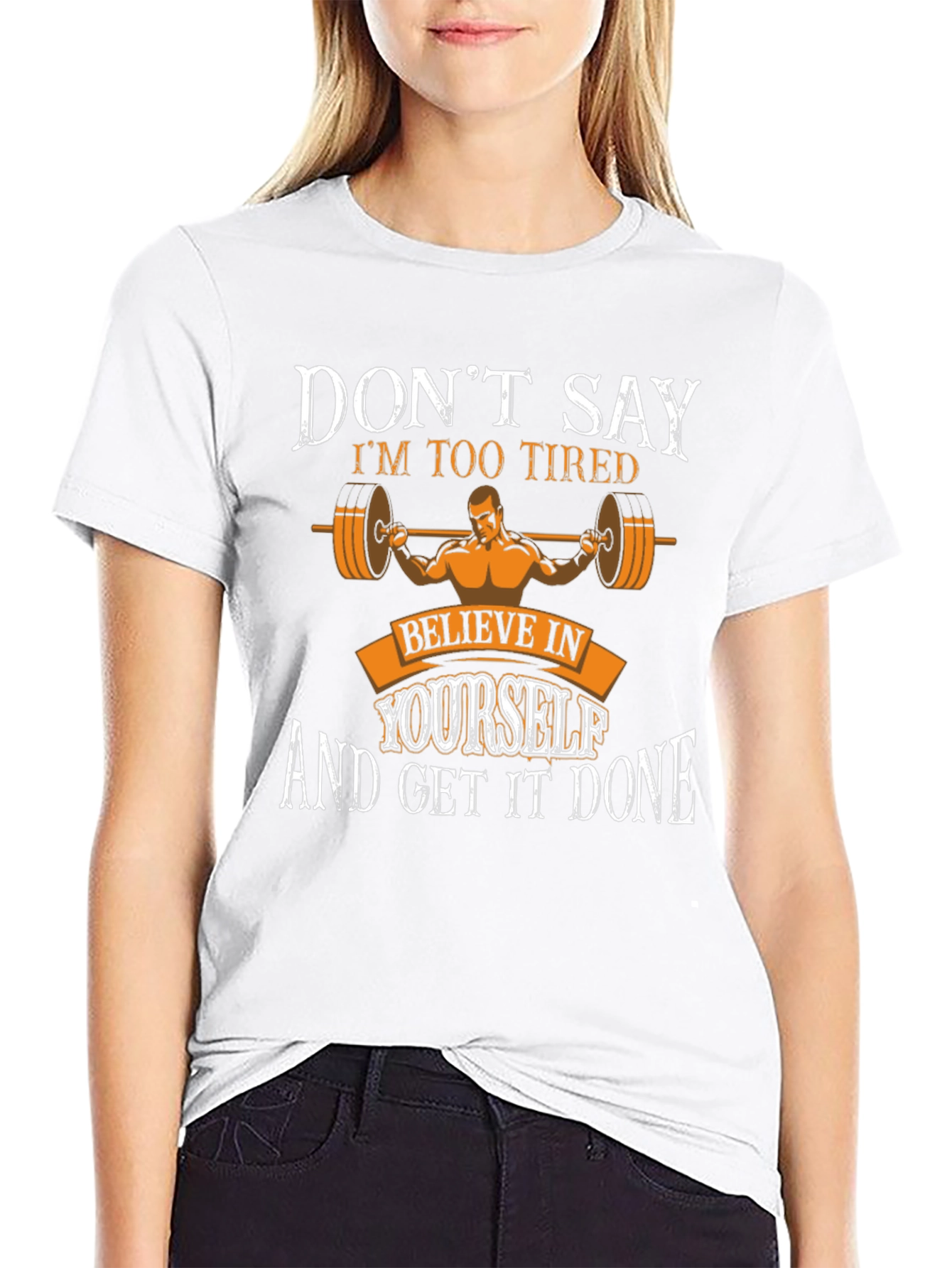 Motivational Workout T-Shirt - Believe in Yourself