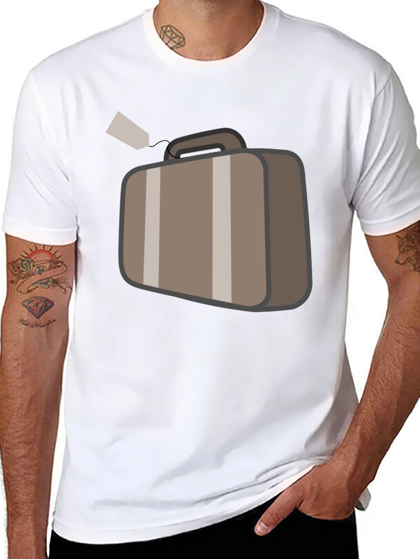 Travel Ready Graphic Tee - Suitcase Design