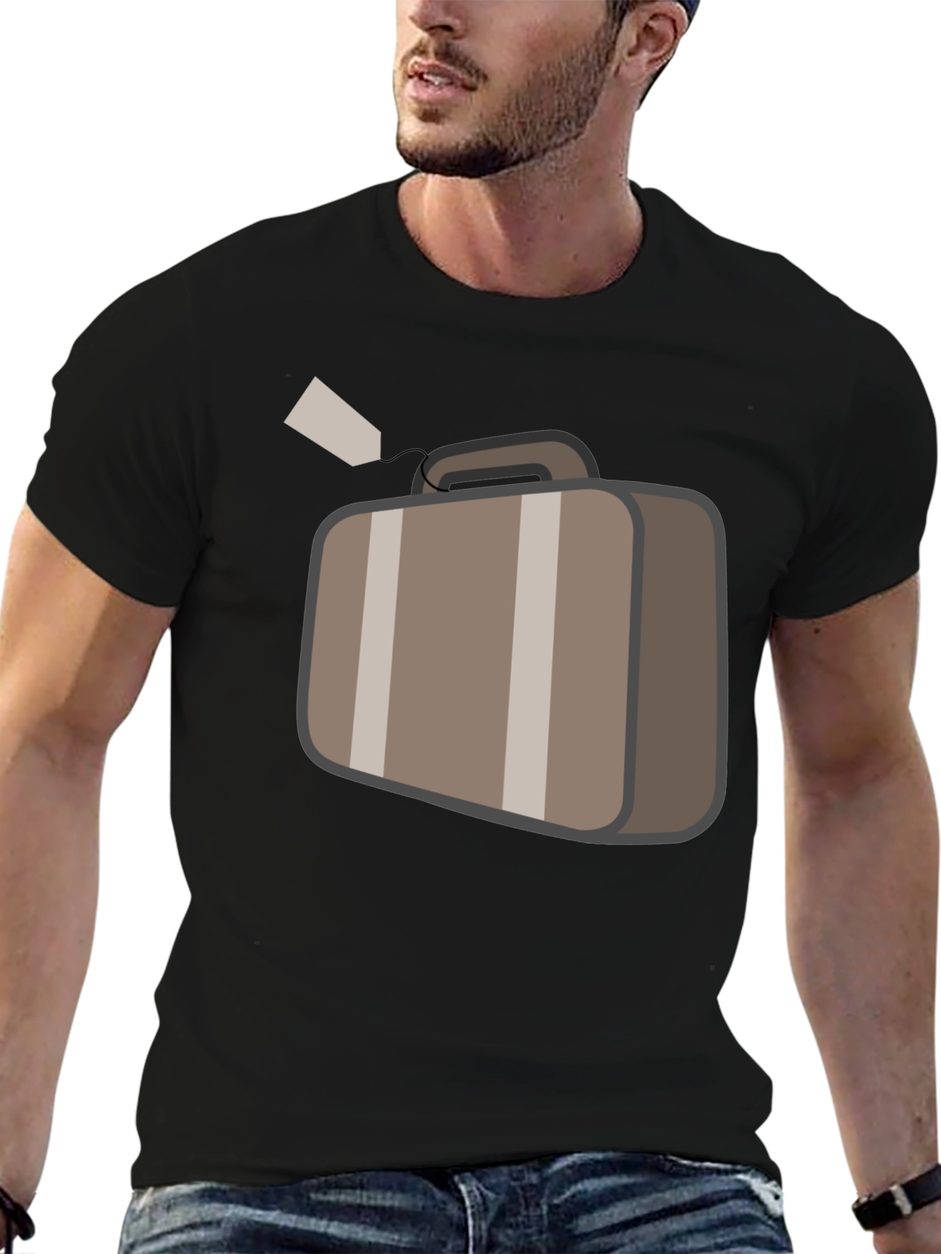 Travel Ready Graphic Tee - Suitcase Design